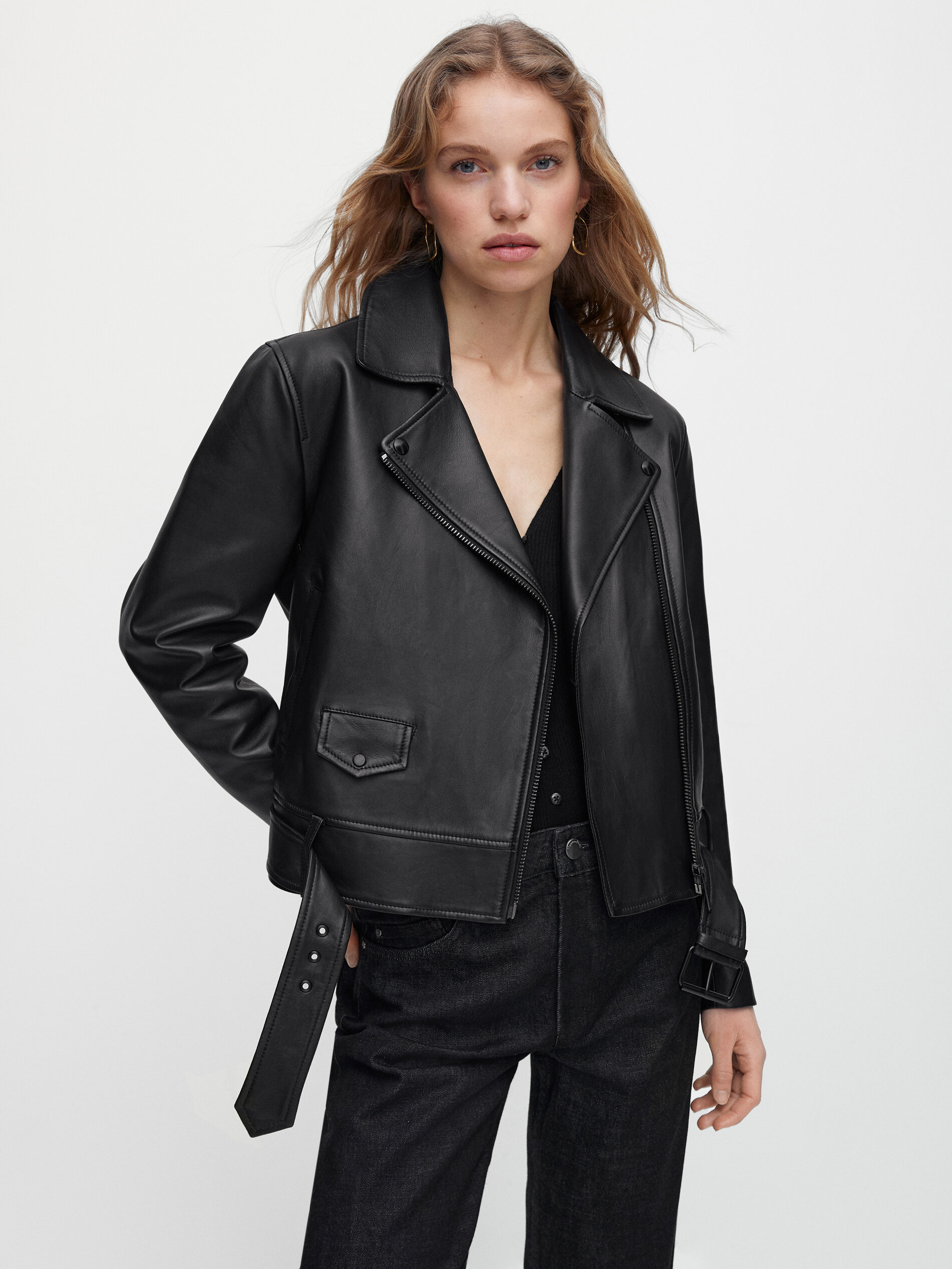 allsaints wade leather jacket