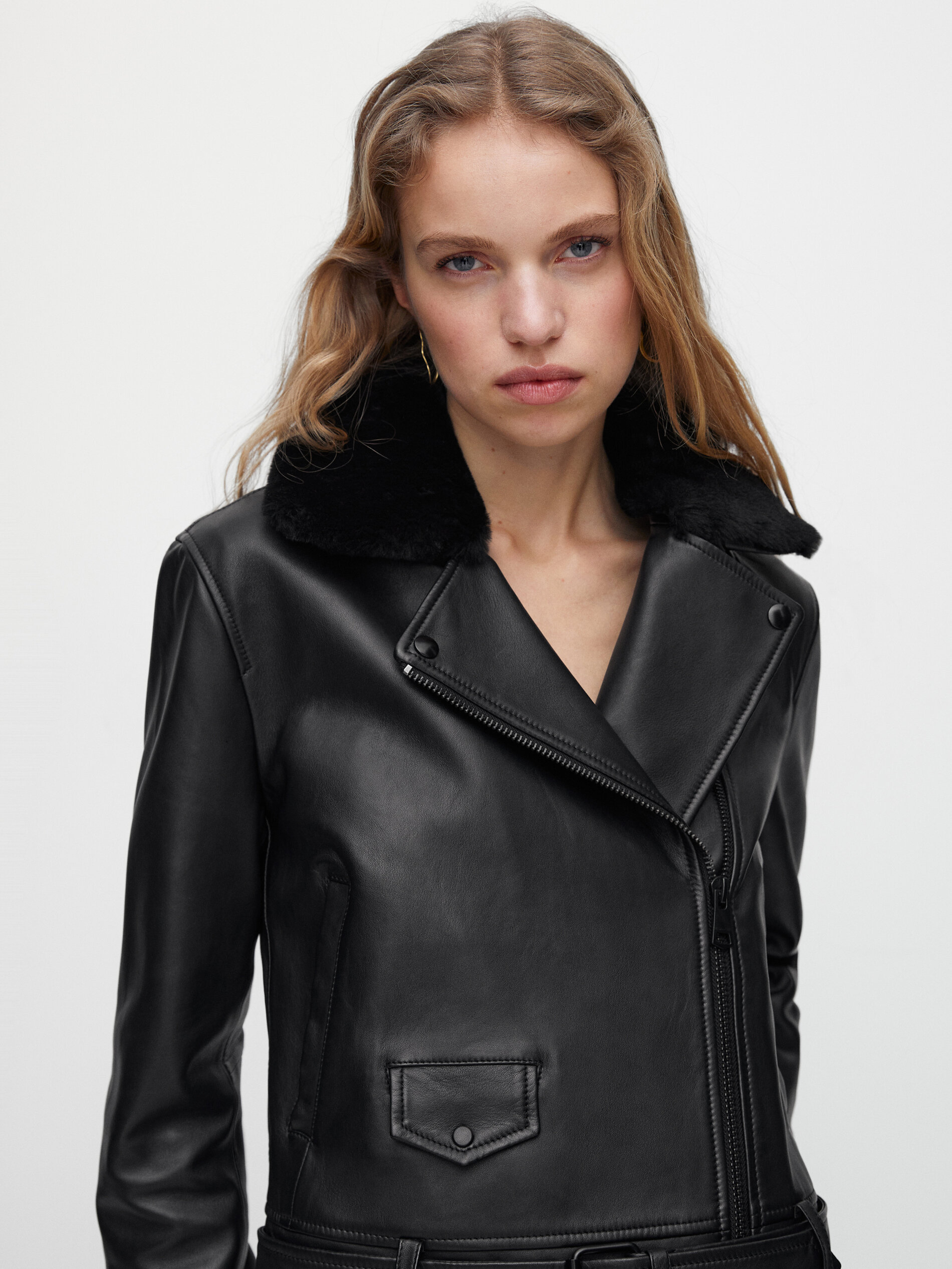 massimo dutti leather jacket