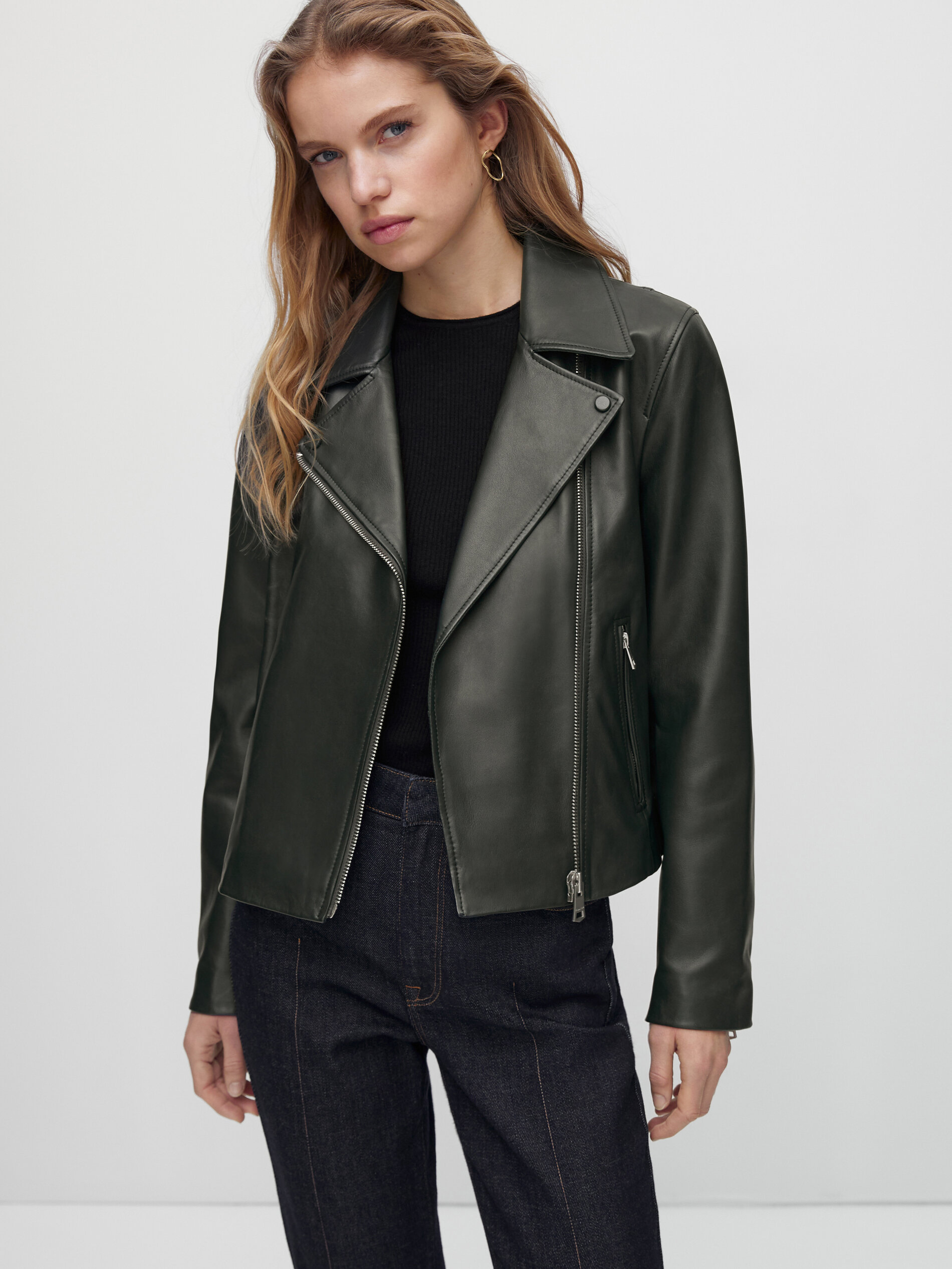 massimo dutti leather jacket