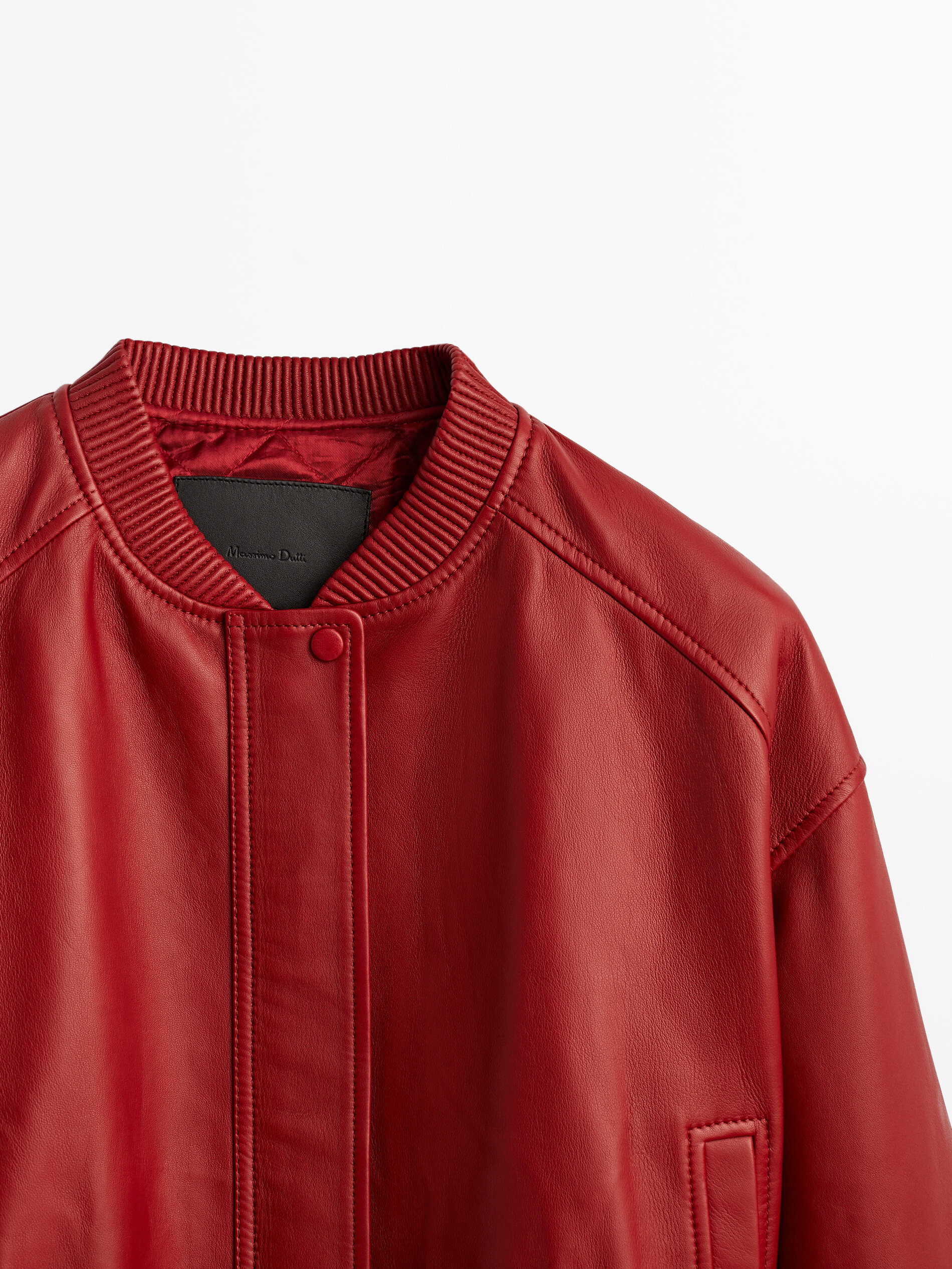 Chaqueta bomber piel napa - Massimo Dutti España