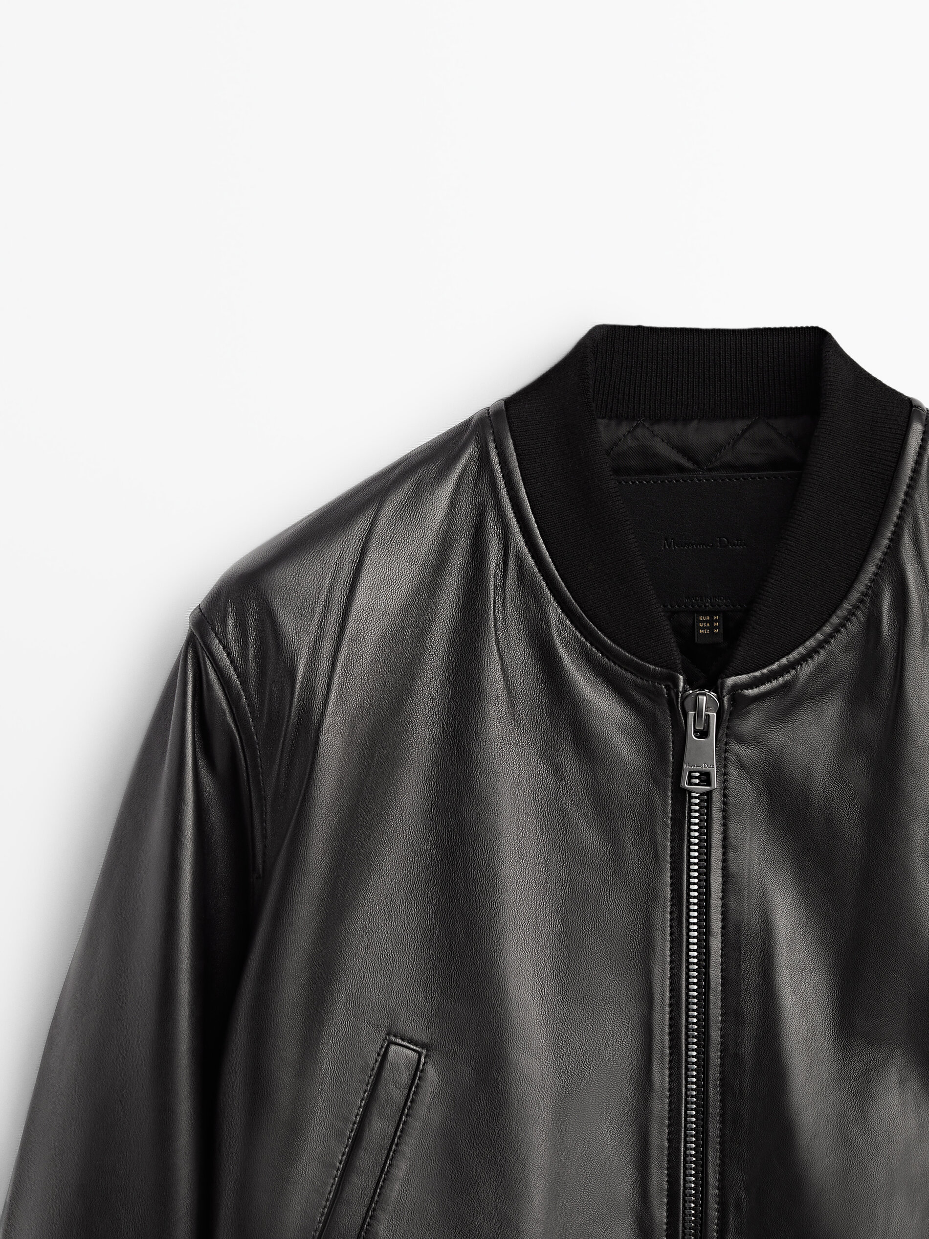 massimo dutti leather jacket
