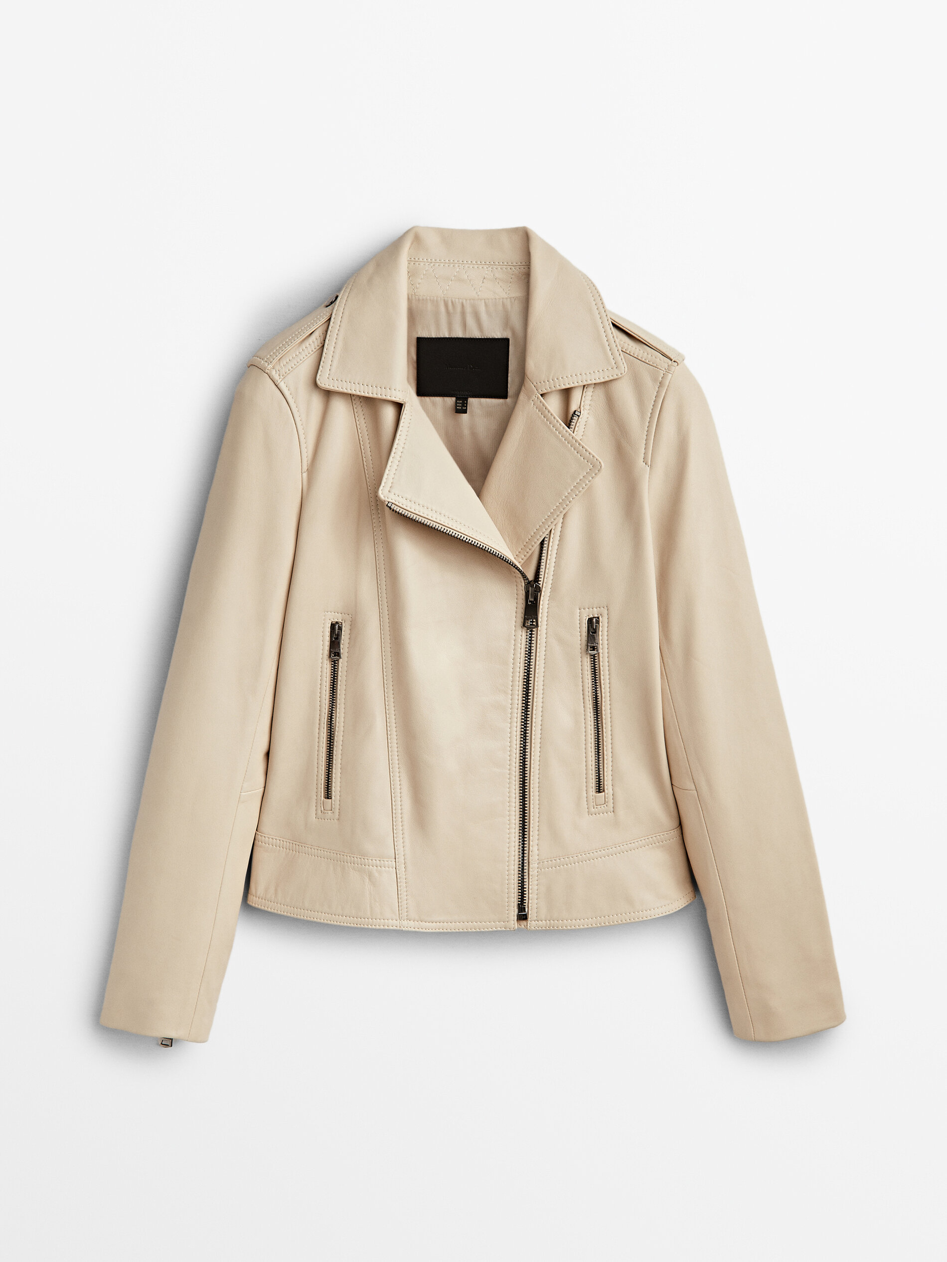 nappa leather jacket massimo dutti