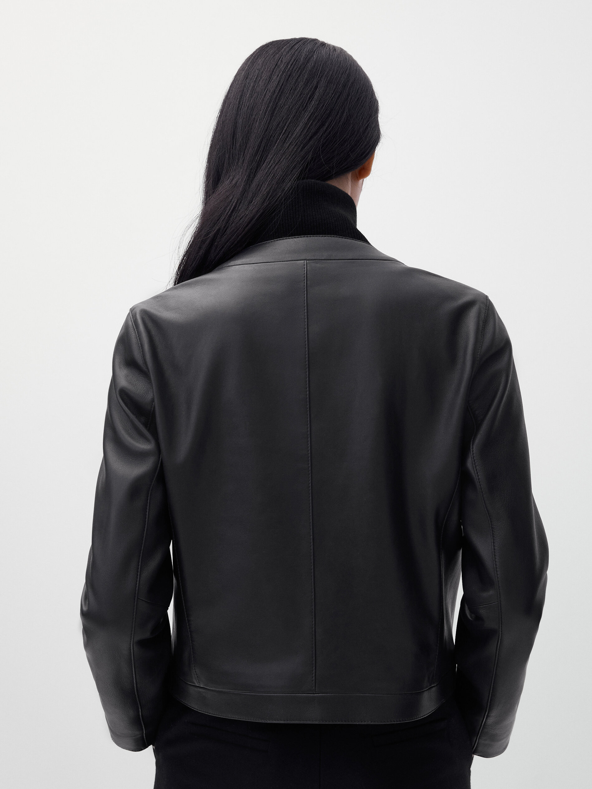 massimo dutti nappa leather jacket