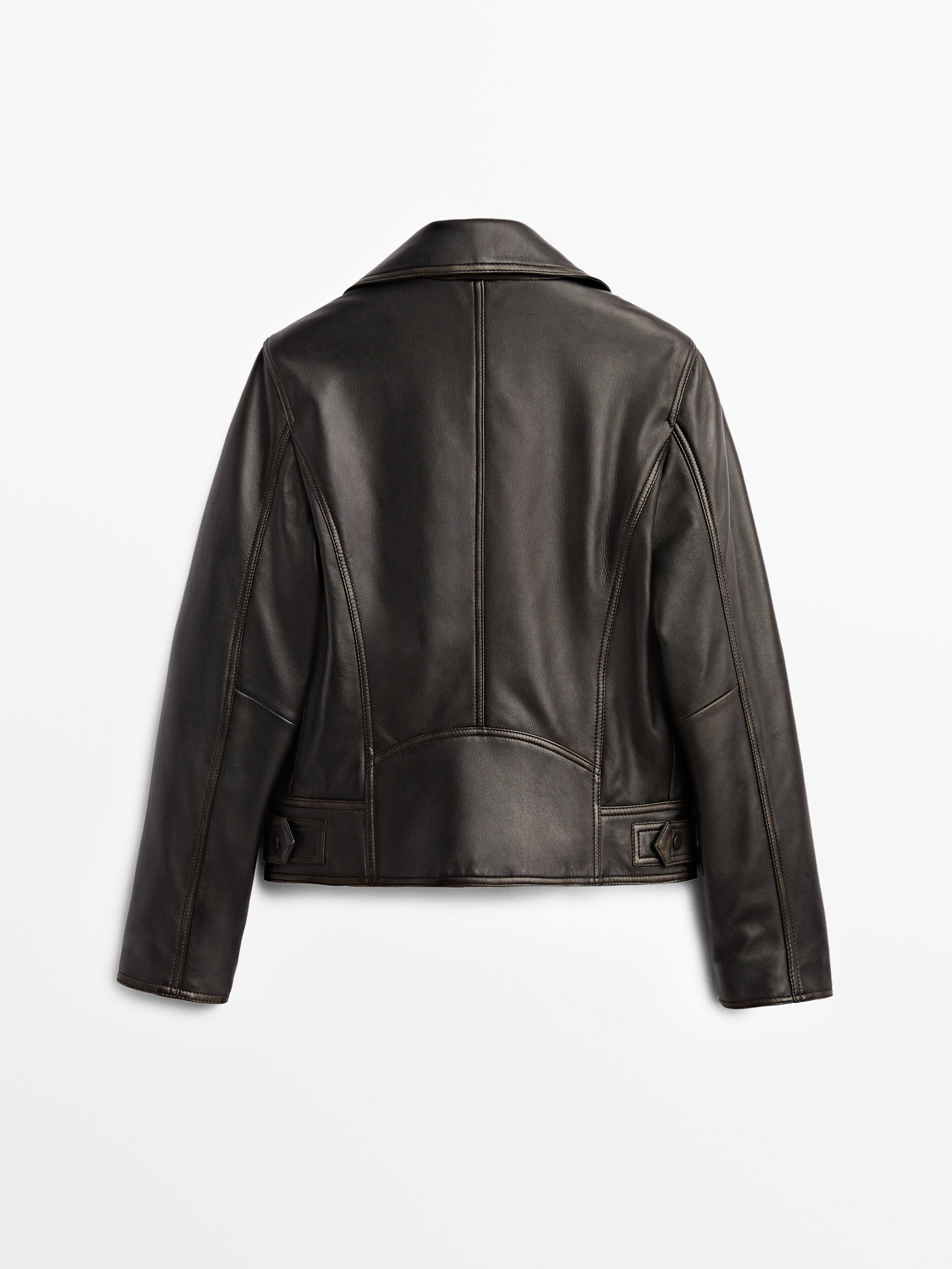 black leather jacket massimo dutti