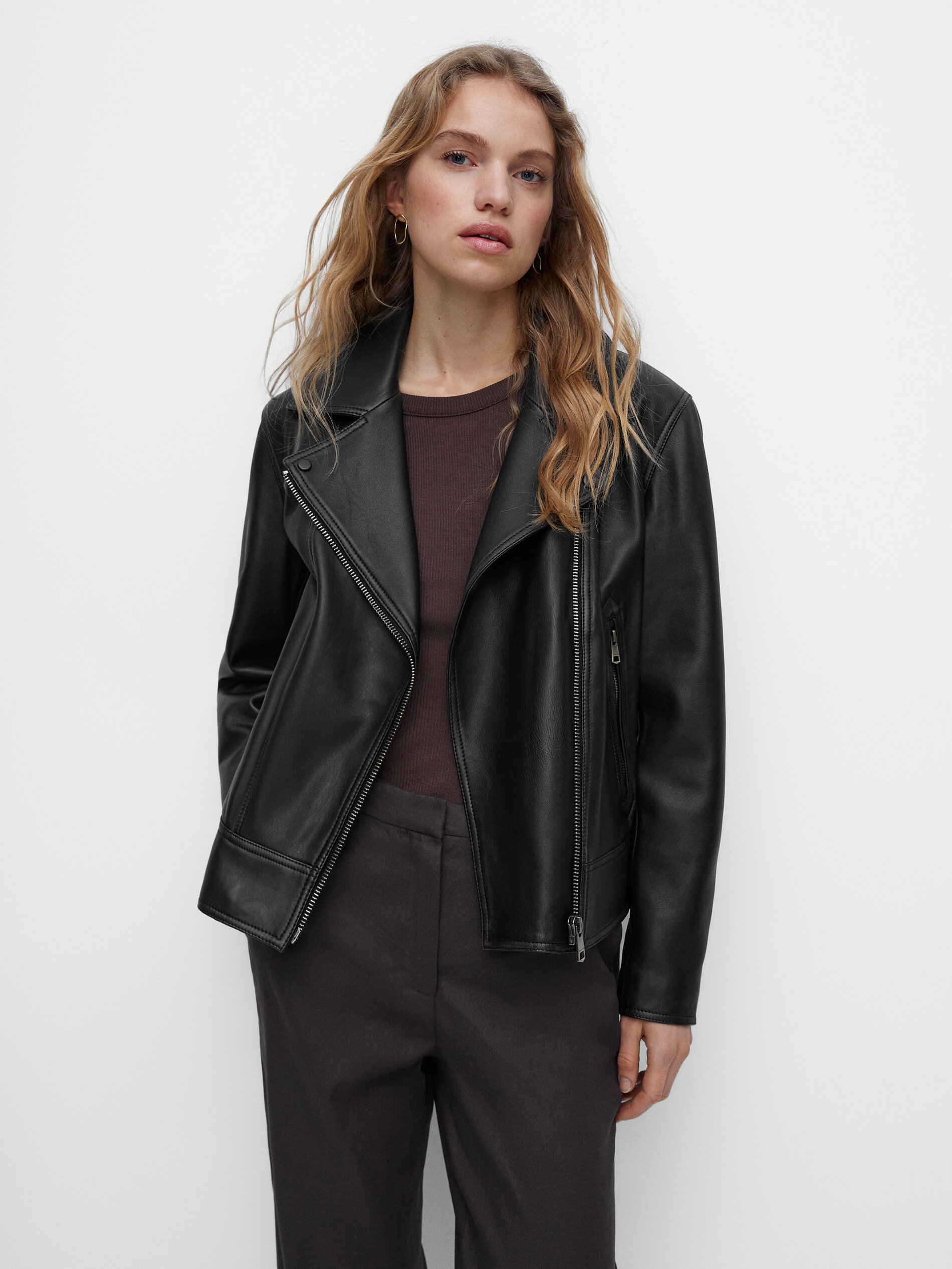 massimo dutti biker jacket