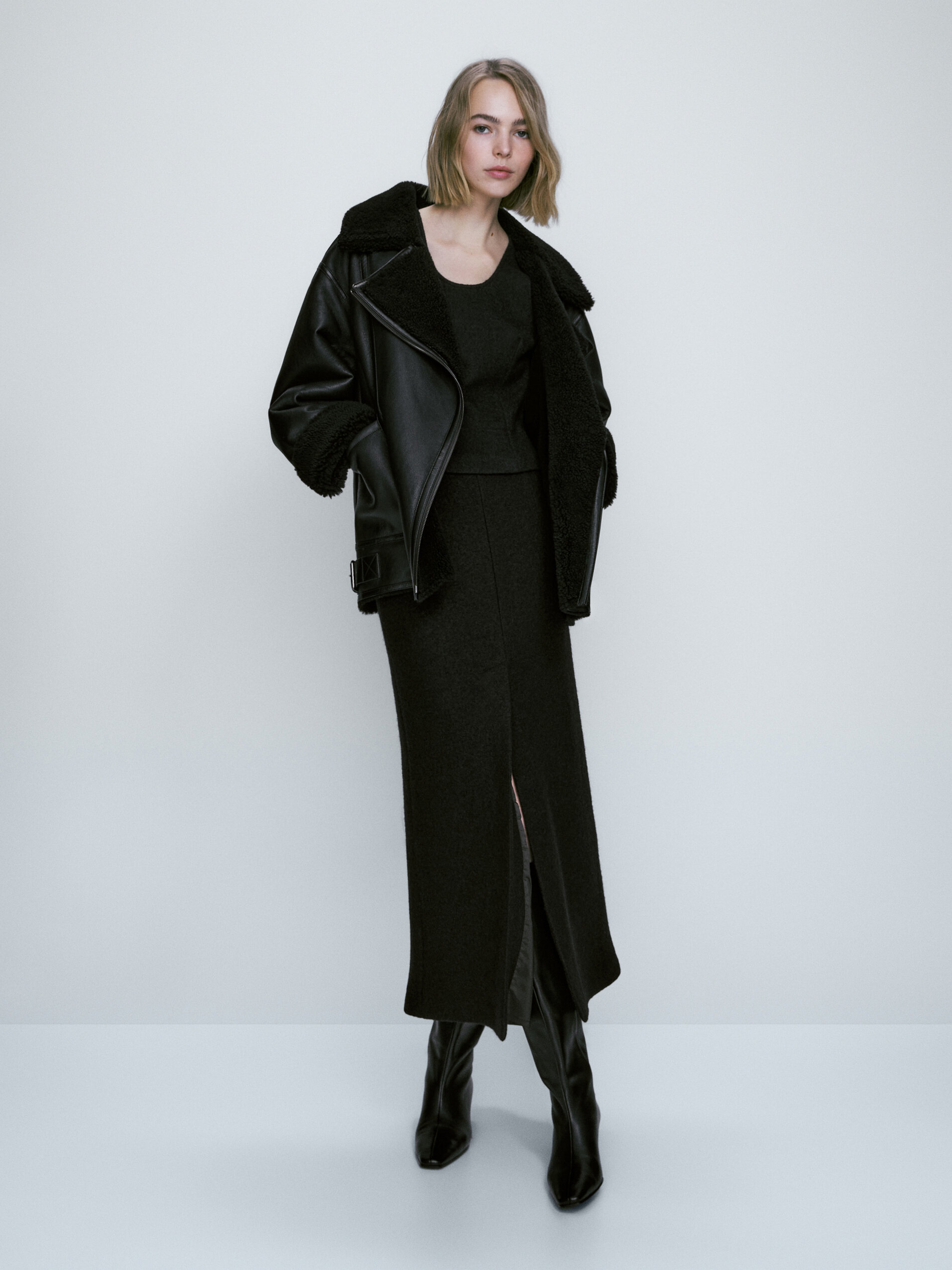 massimo dutti biker jacket