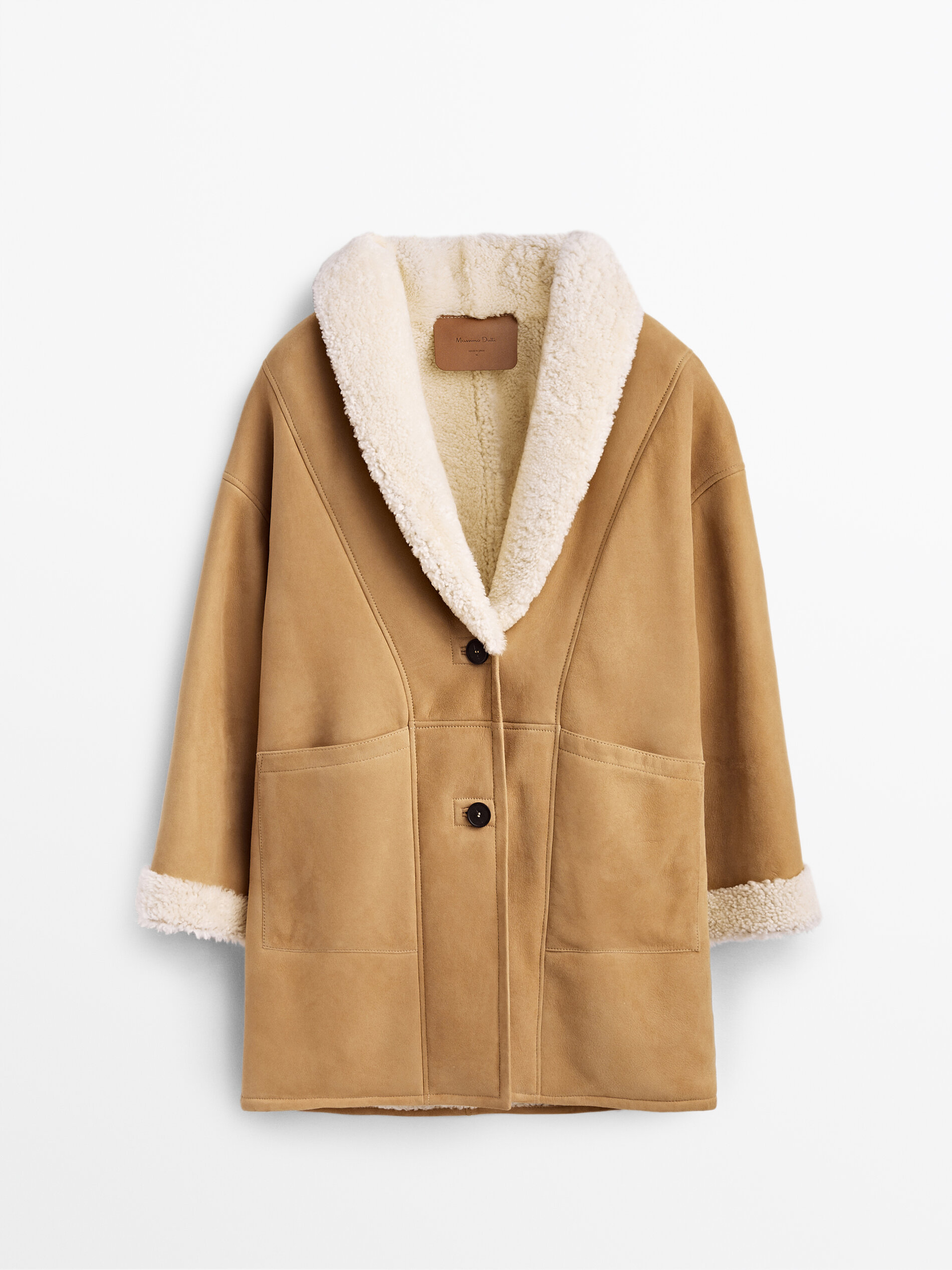 camel coloured puffer jacket