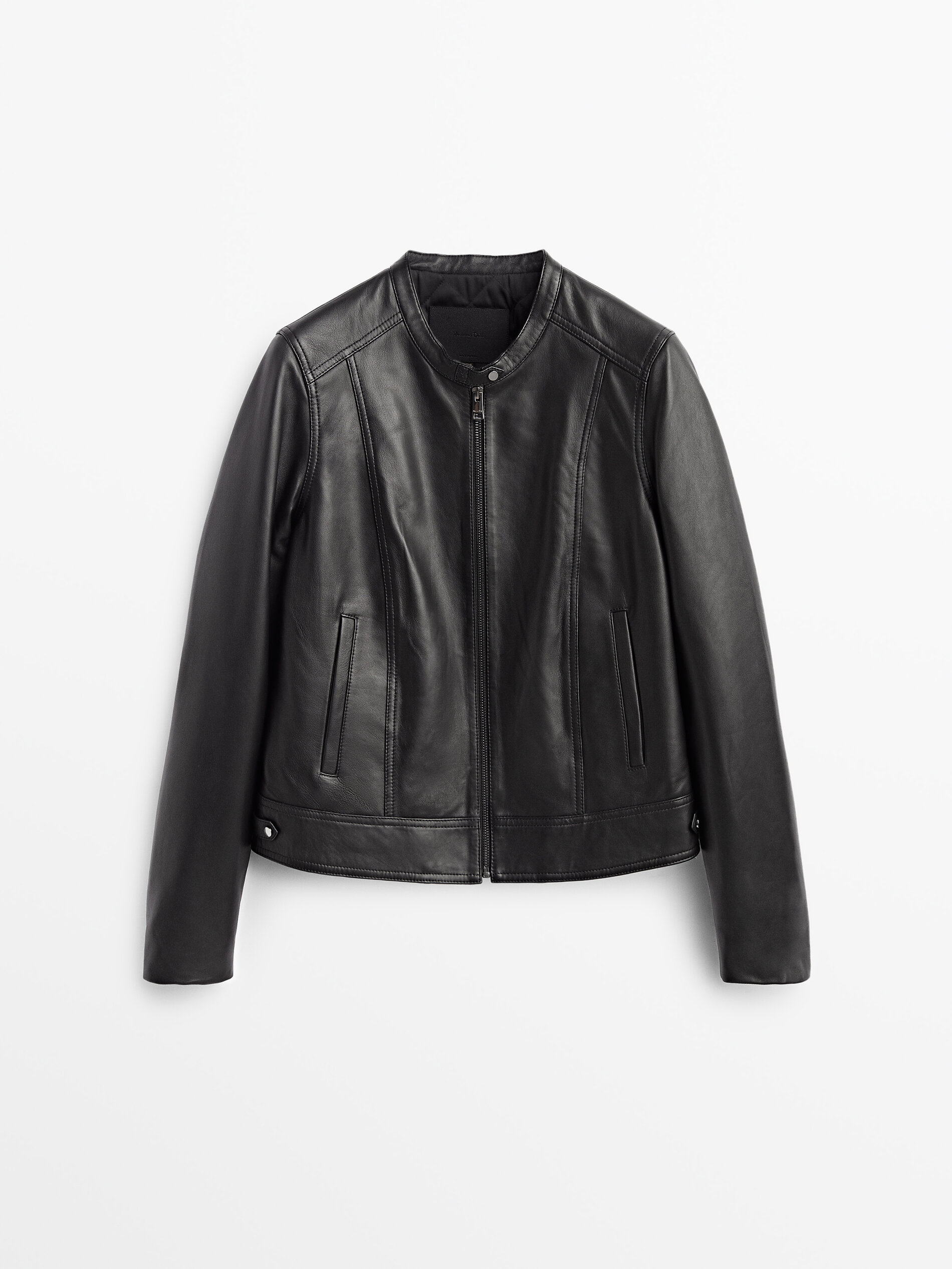 nappa leather jacket massimo dutti