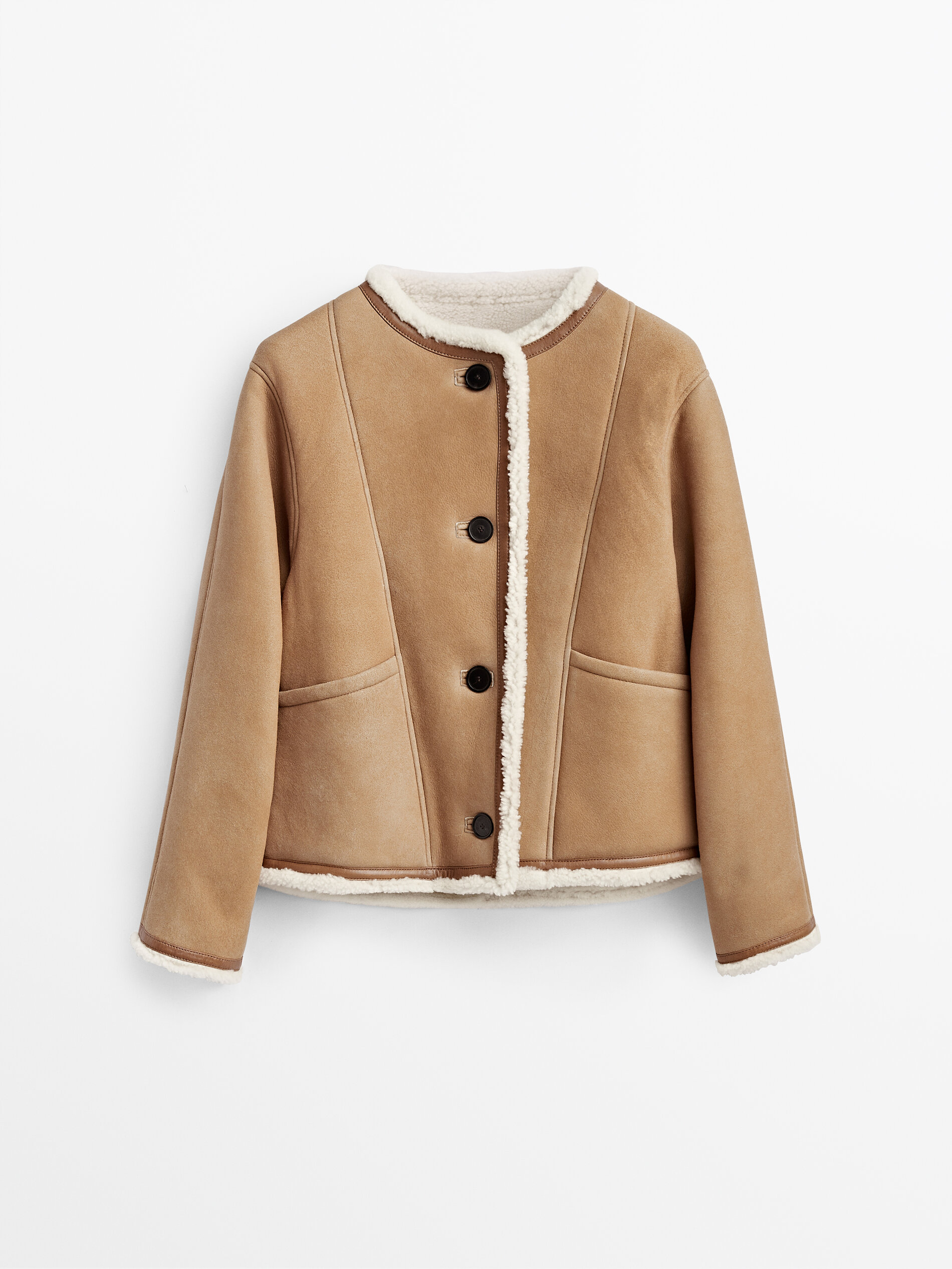 massimo dutti reversible leather jacket