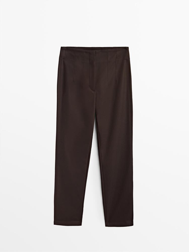 DARTED TECHNICAL SKINNY TROUSERS