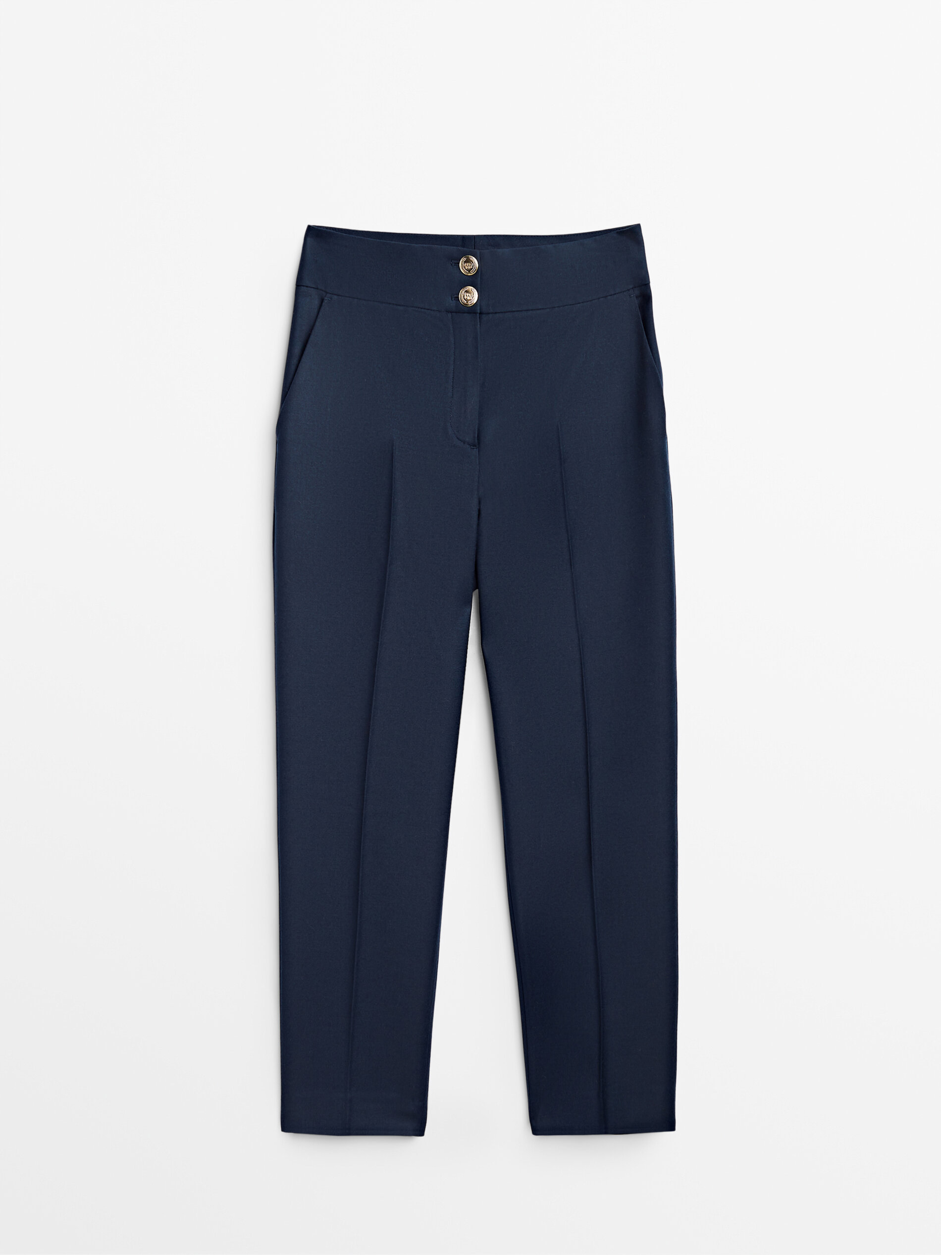 Two-button wool trousers