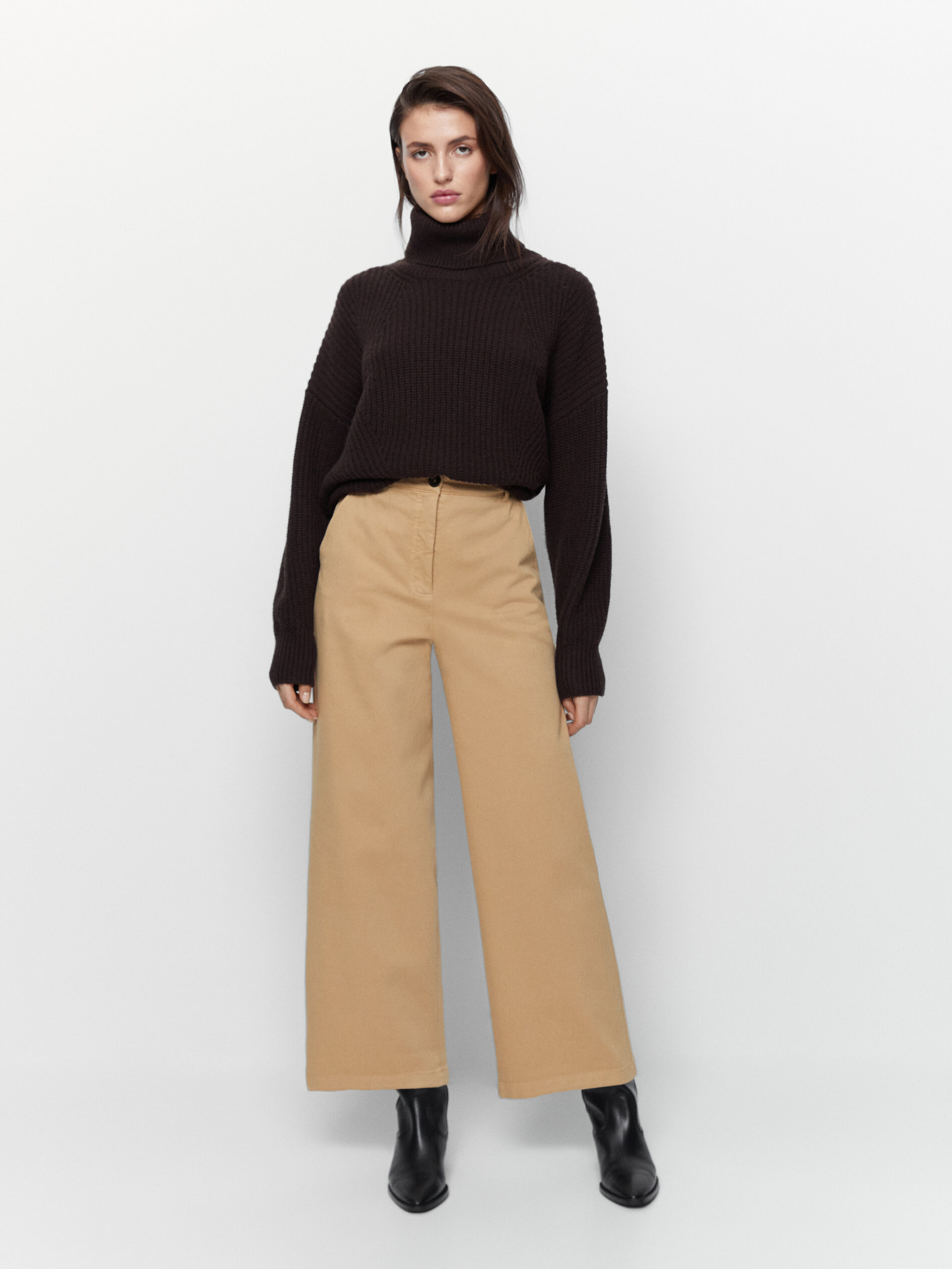 Pantaloni culotte in cotone - Massimo Dutti Italia