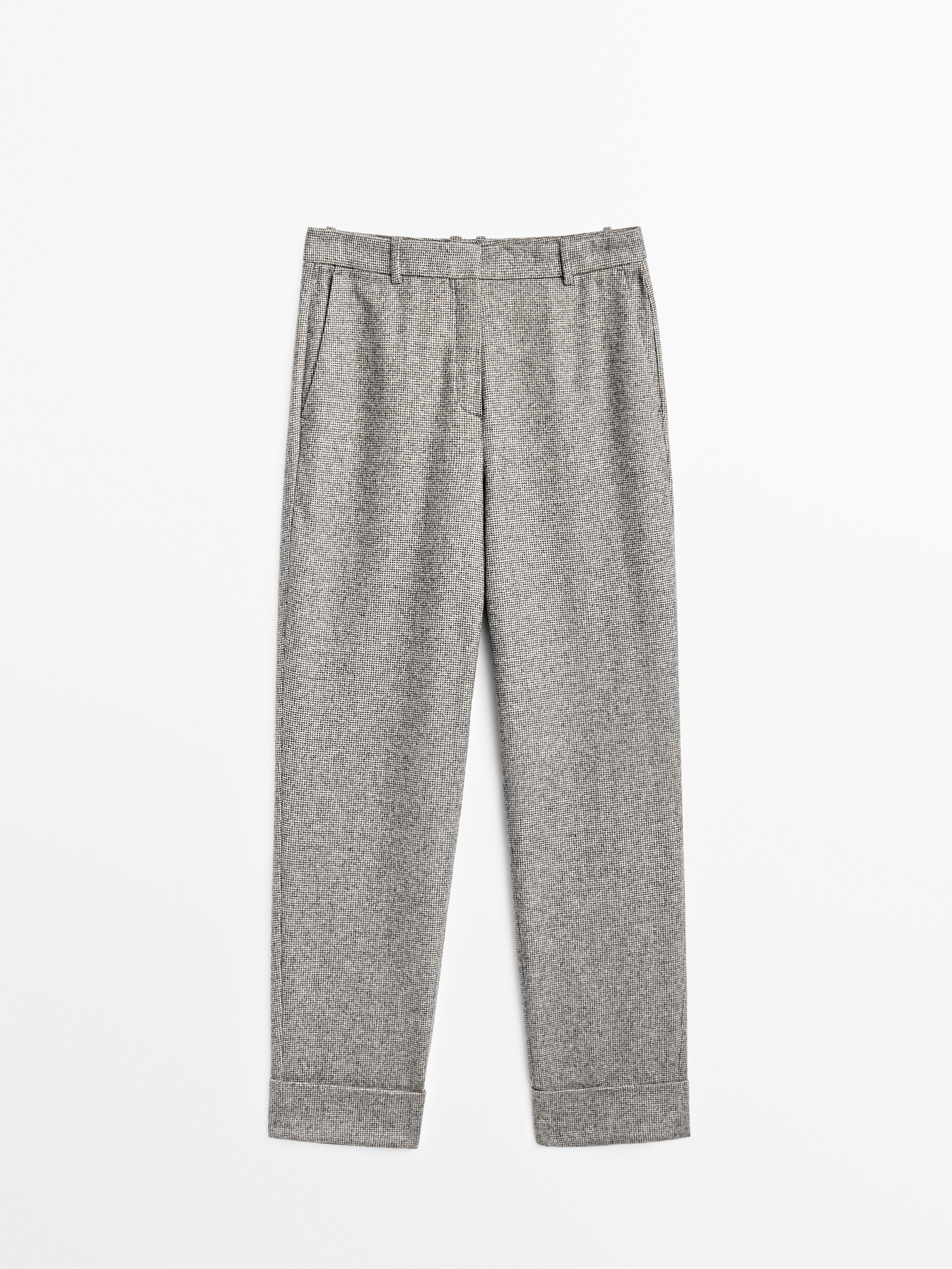 Pantaloni da completo pied-de-poule di lana - Massimo Dutti Italia