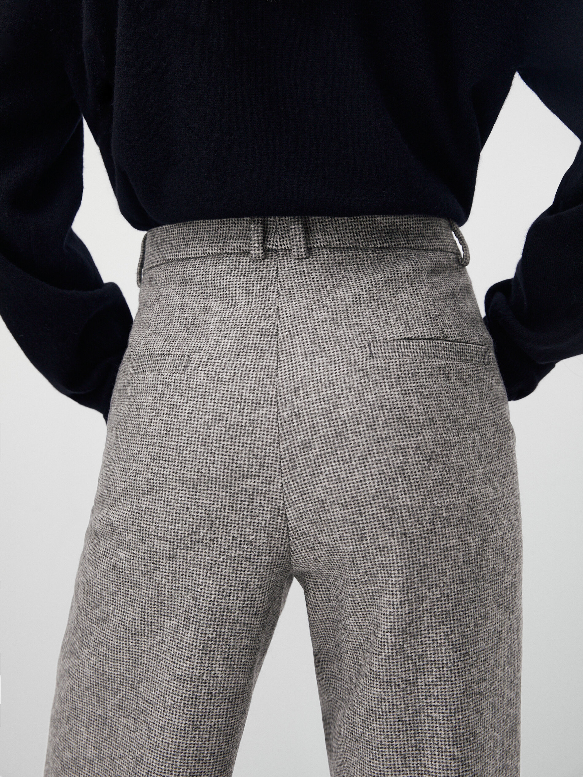 Pantaloni da completo pied-de-poule di lana - Massimo Dutti Italia