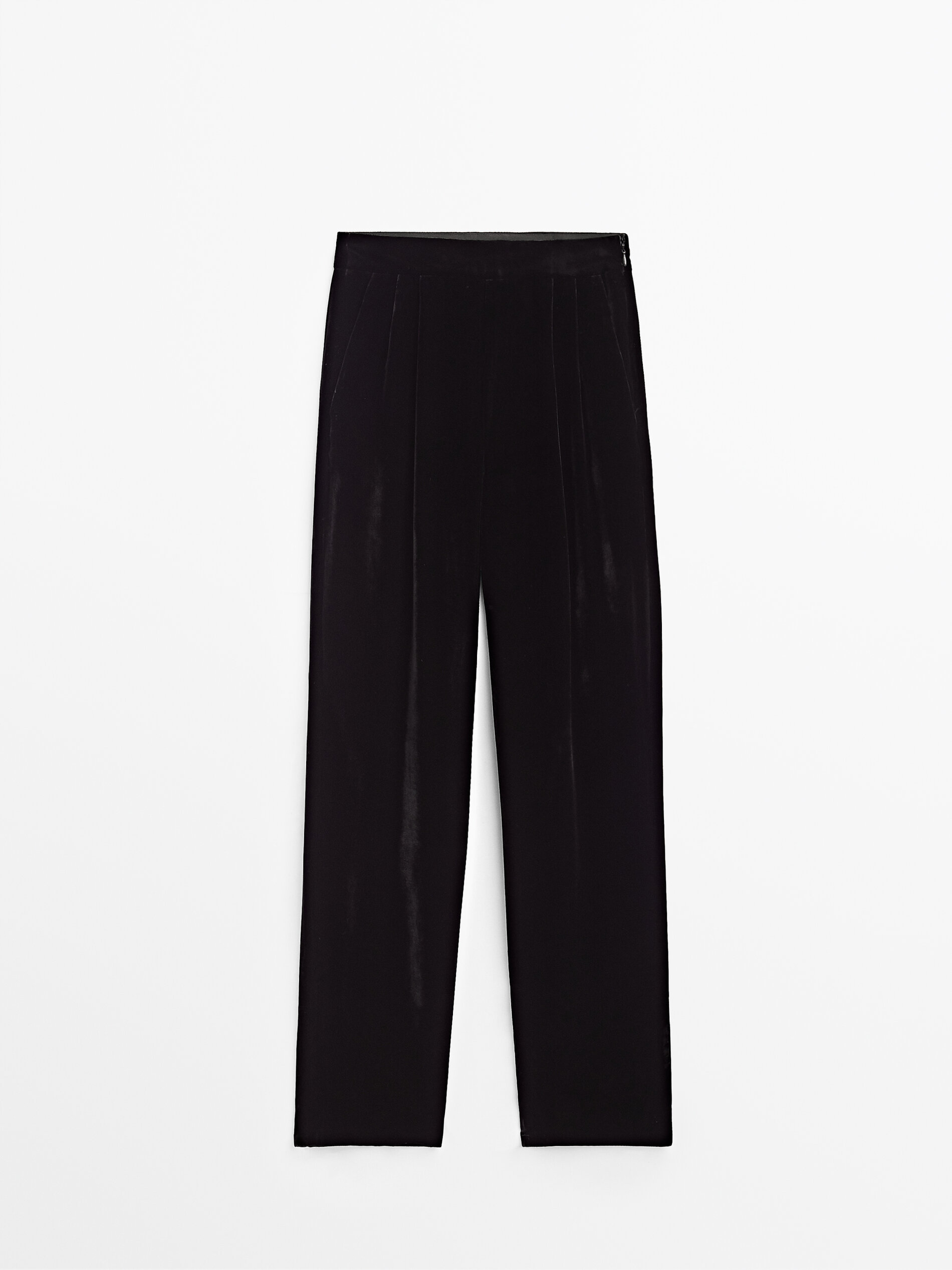 Pantalón pinzas terciopelo - Massimo Dutti Colombia