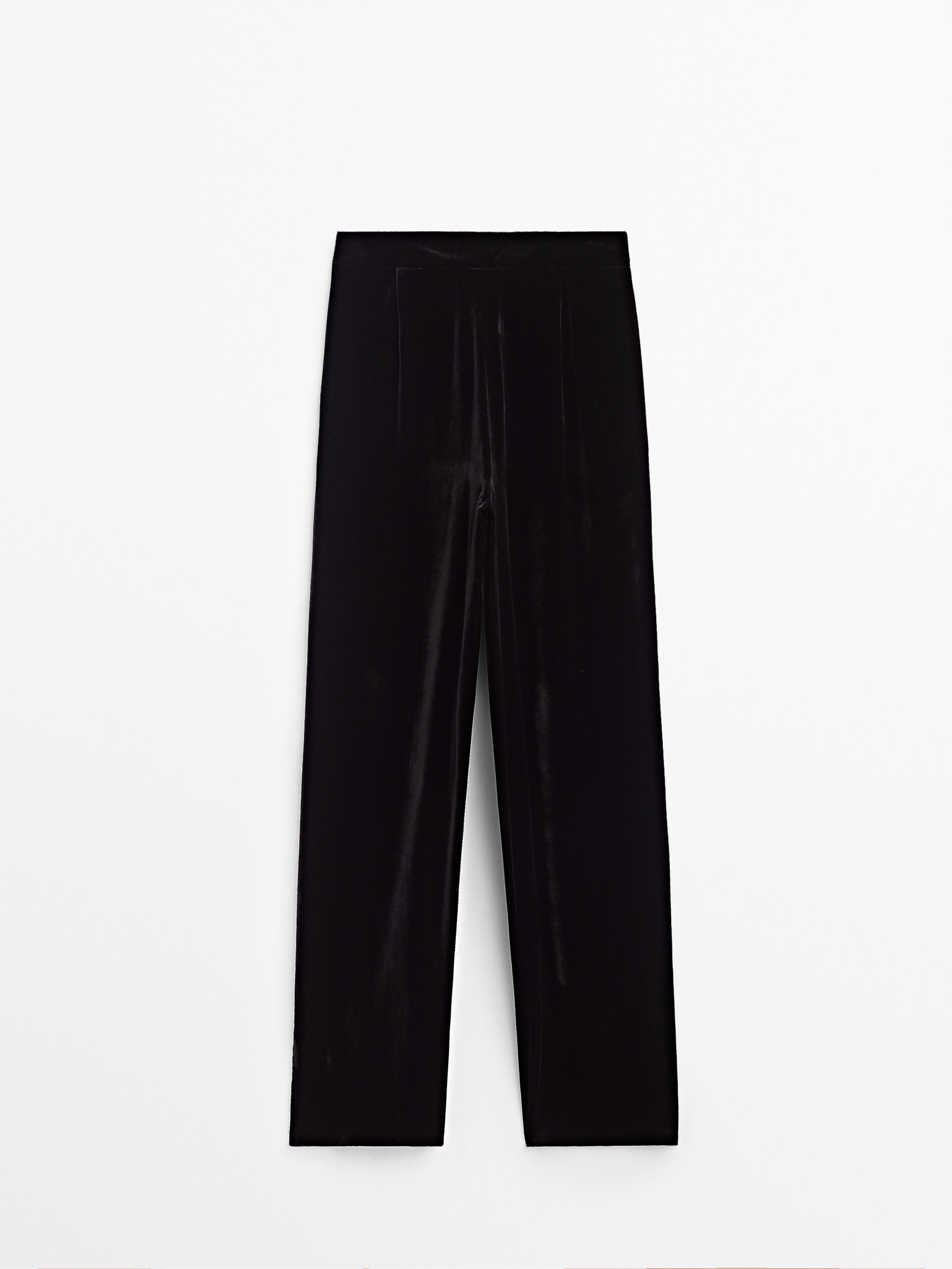 Darted velvet trousers - Massimo Dutti 