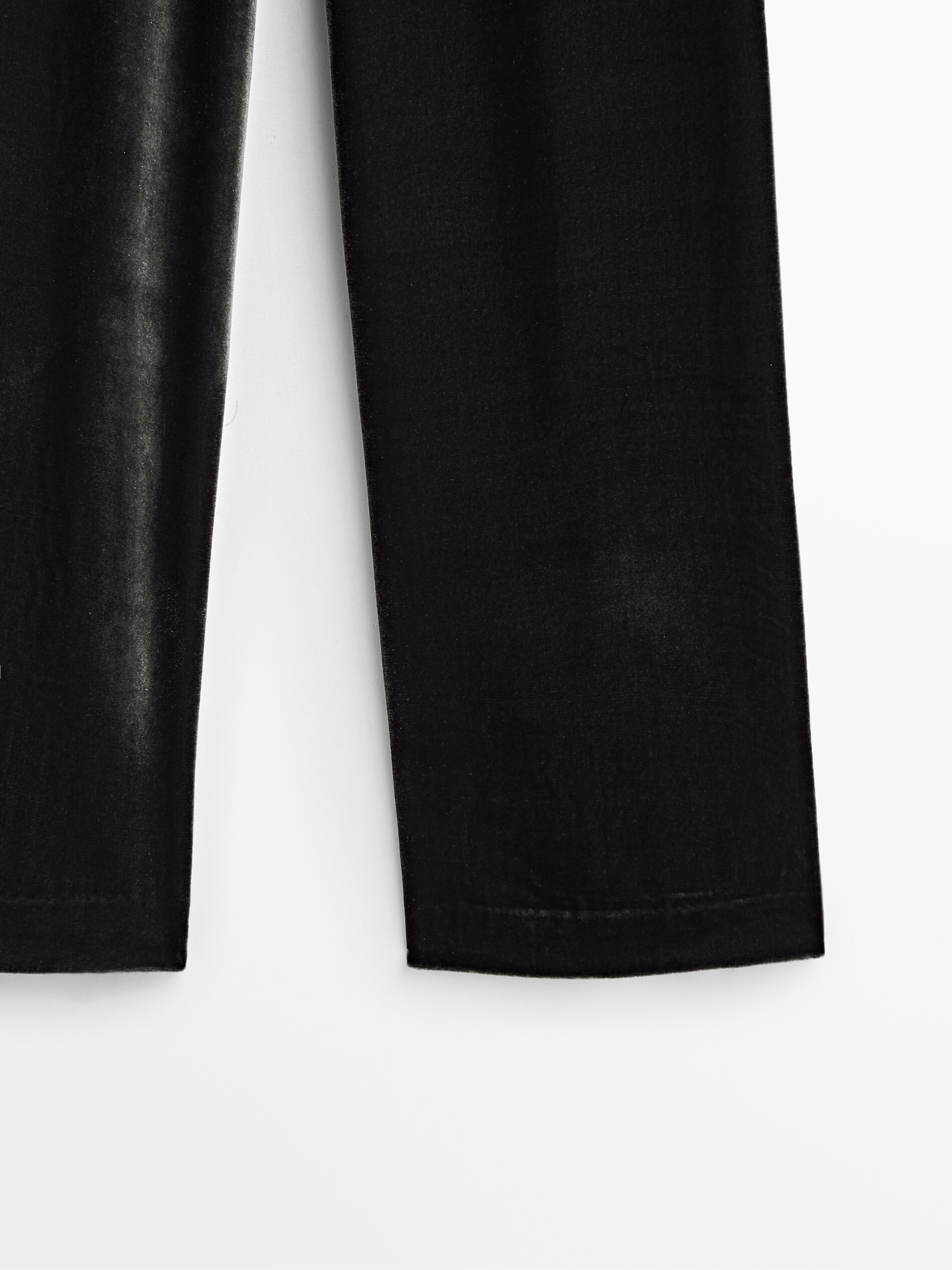 Velvet trousers with elastic waistband 