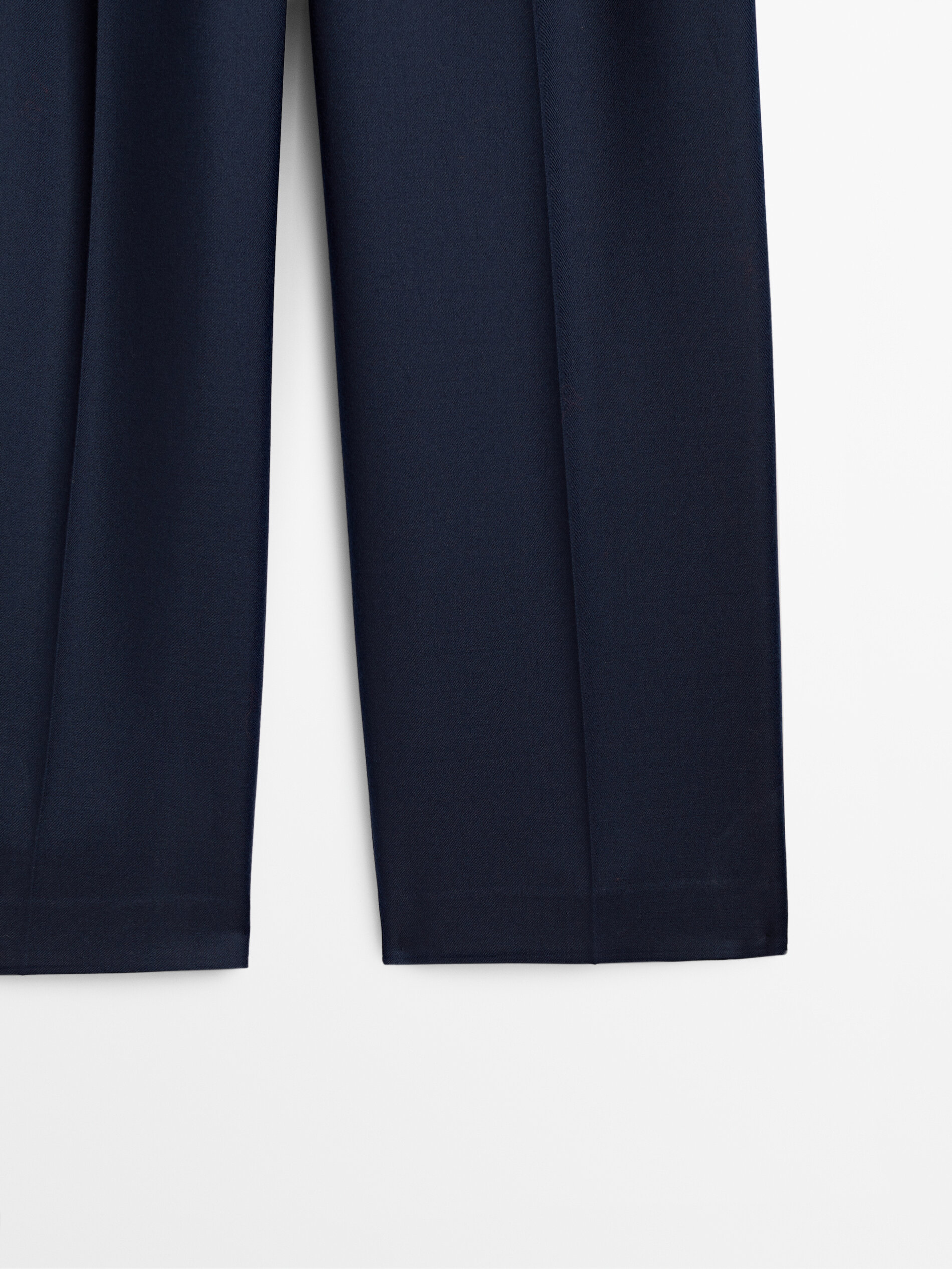 Pantaloni da completo in lana con pince - Massimo Dutti Italia