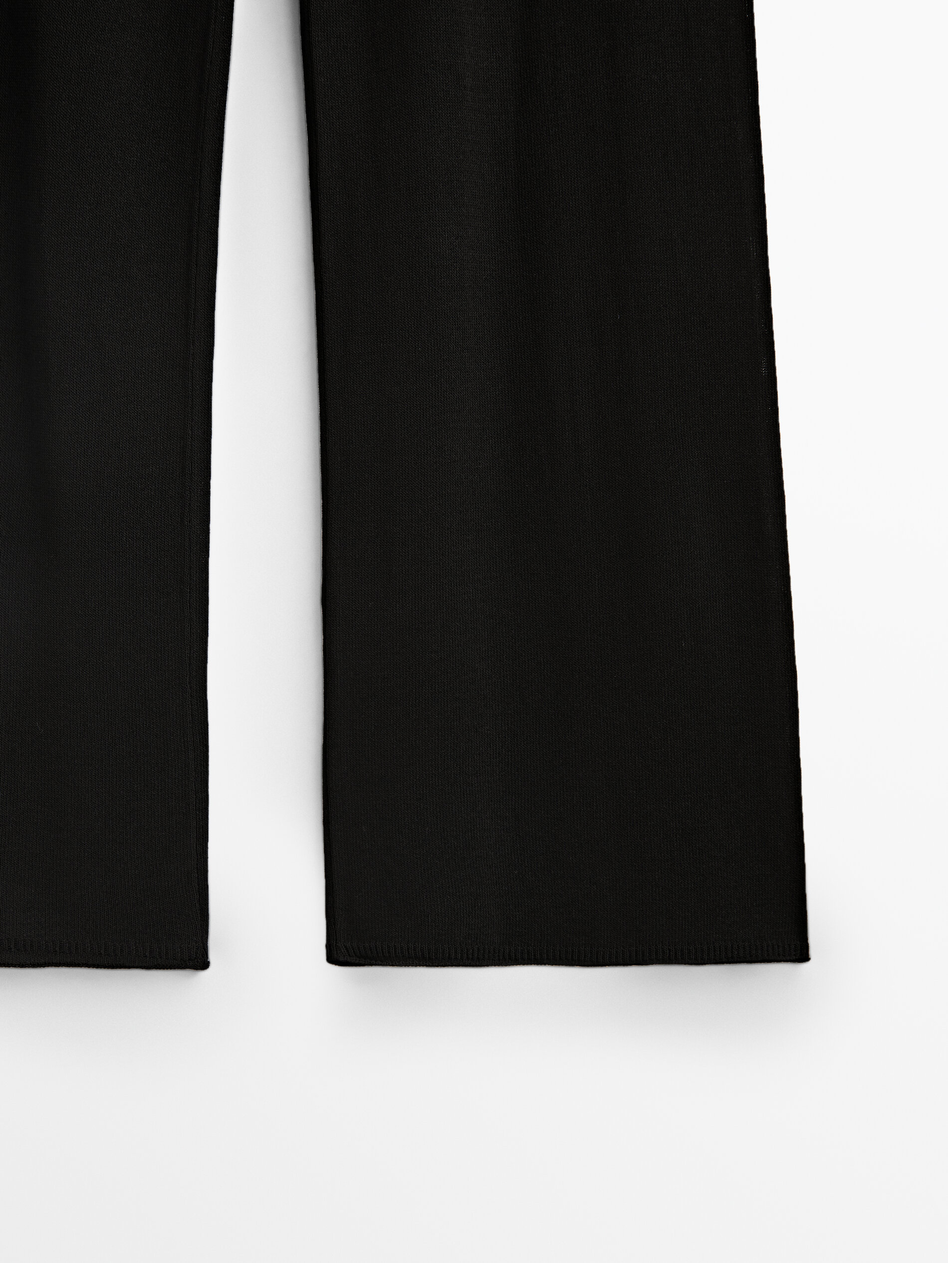 Cropped knit trousers