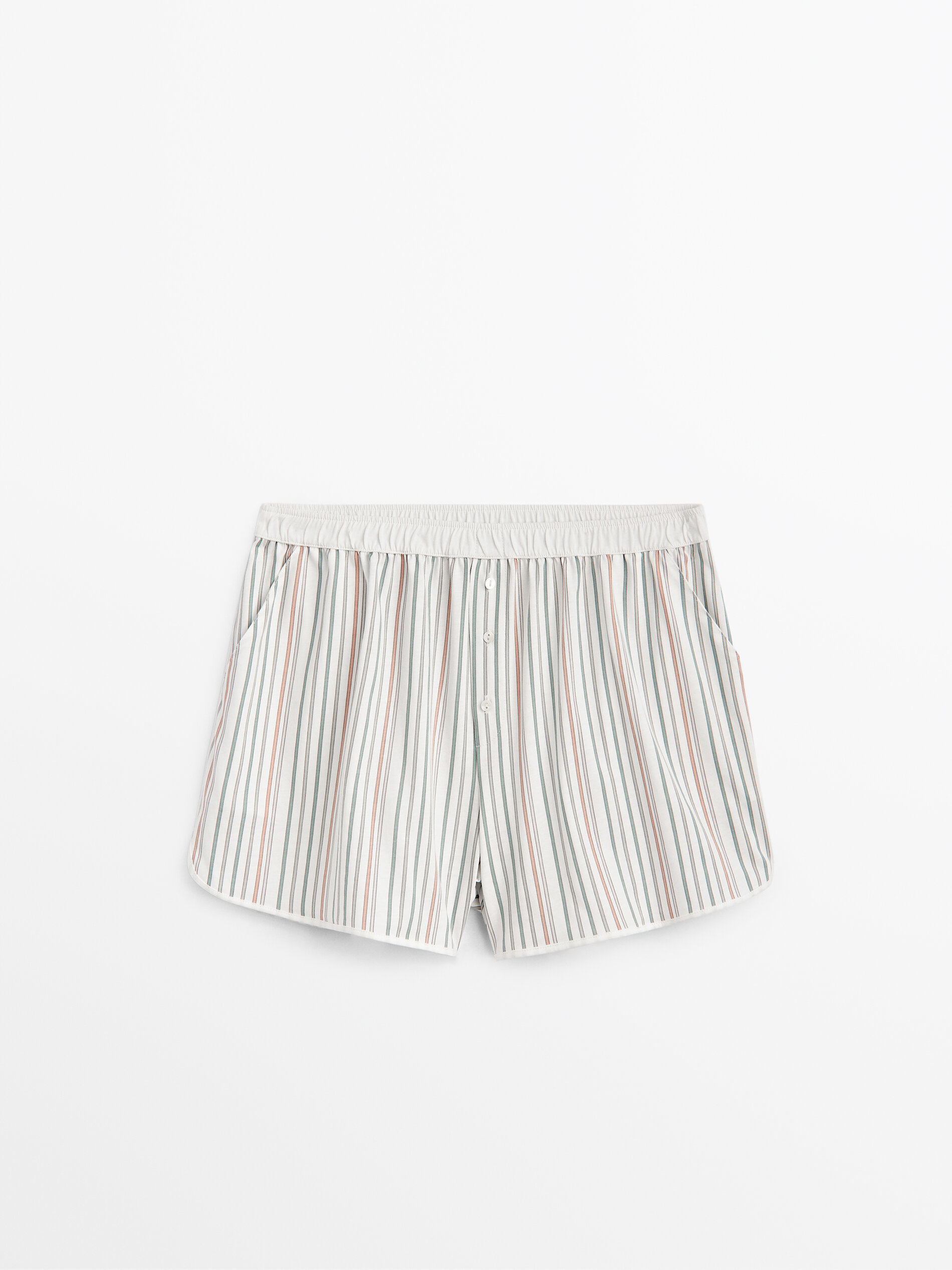 Pantaloni pigiama corti a righe - Massimo Dutti Italia