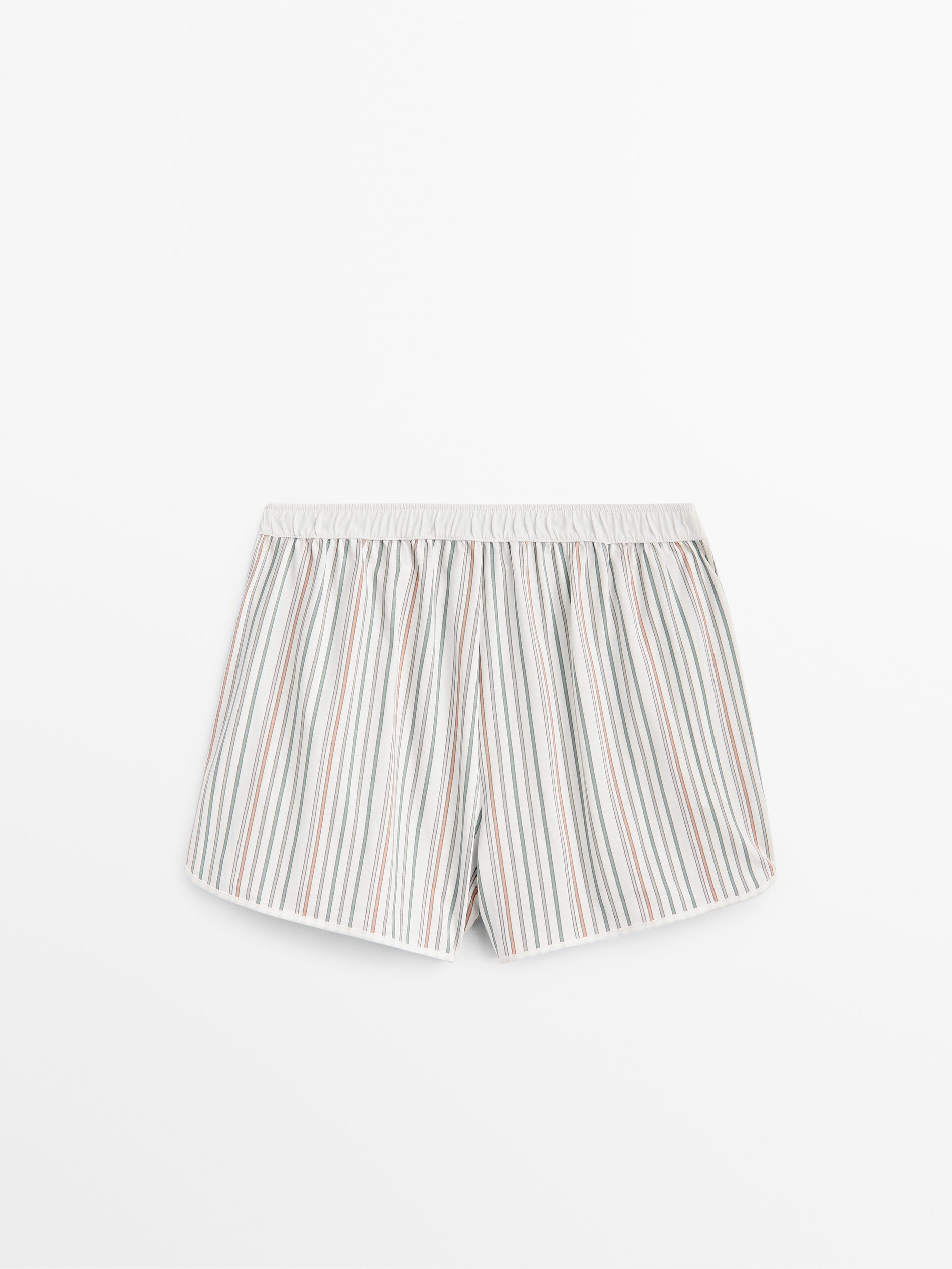 Pantaloni pigiama corti a righe - Massimo Dutti Italia