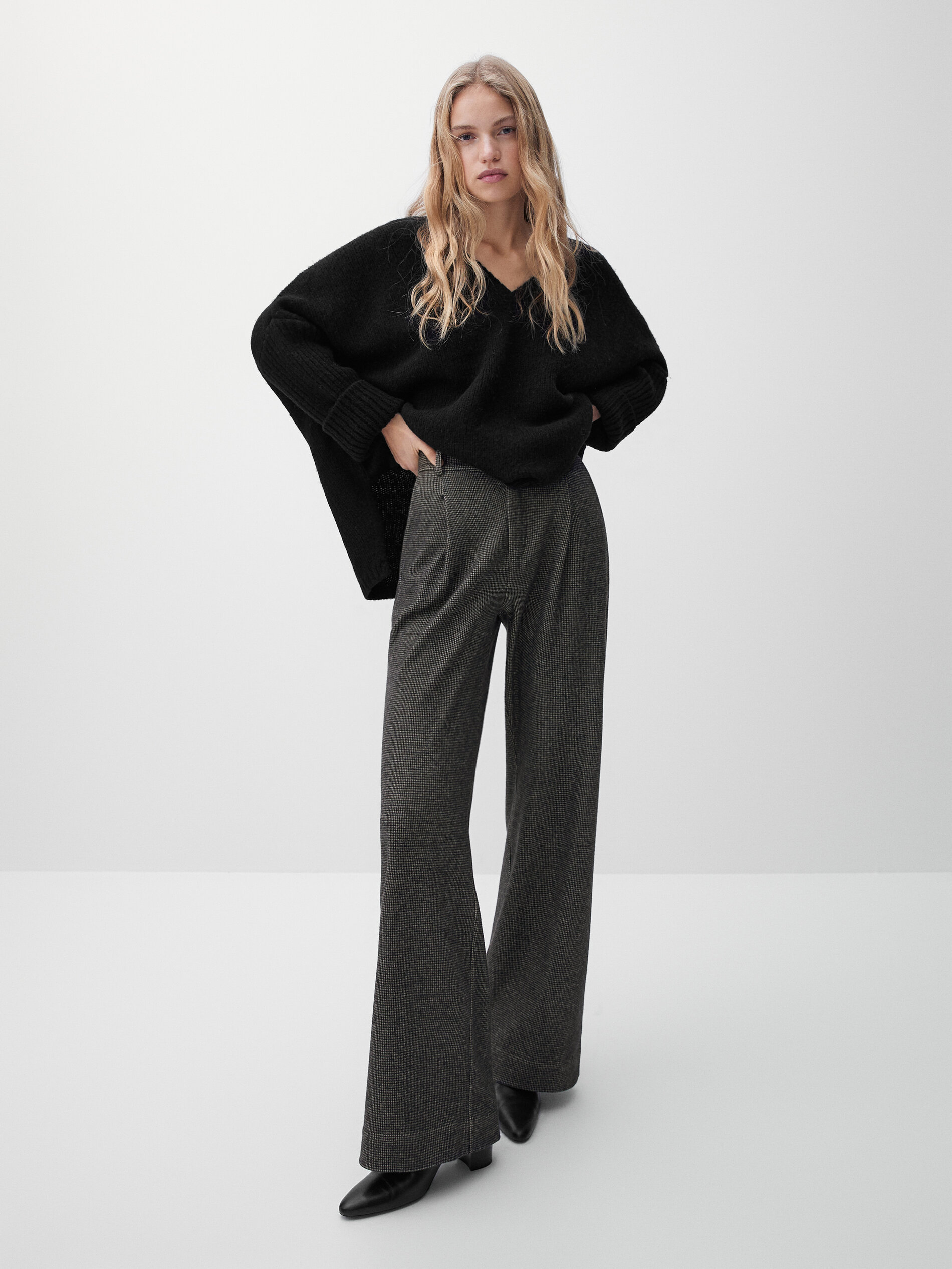 Houndstooth darted trousers - Massimo 