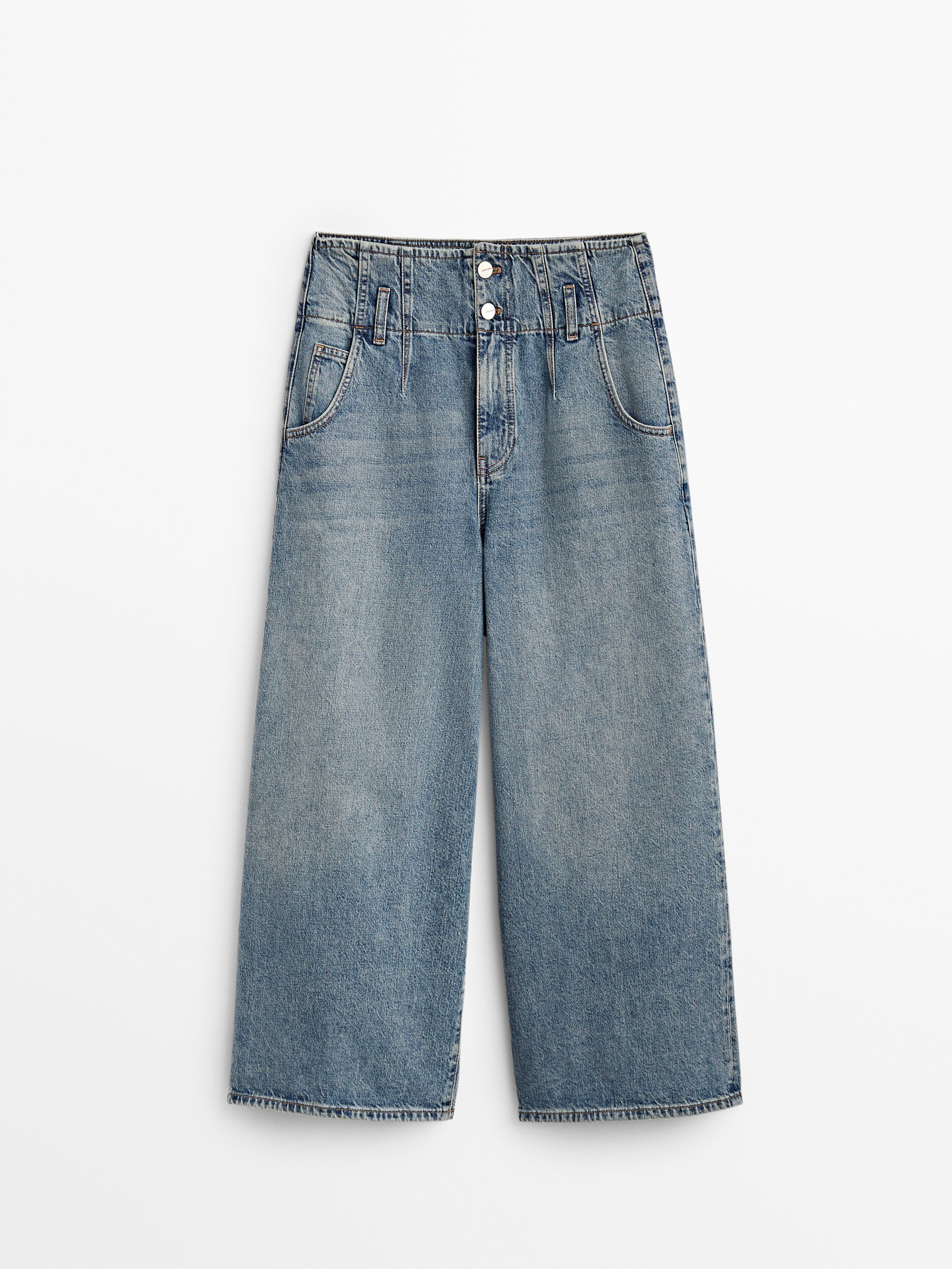 Pantalón vaquero culotte ancho - Massimo Dutti España