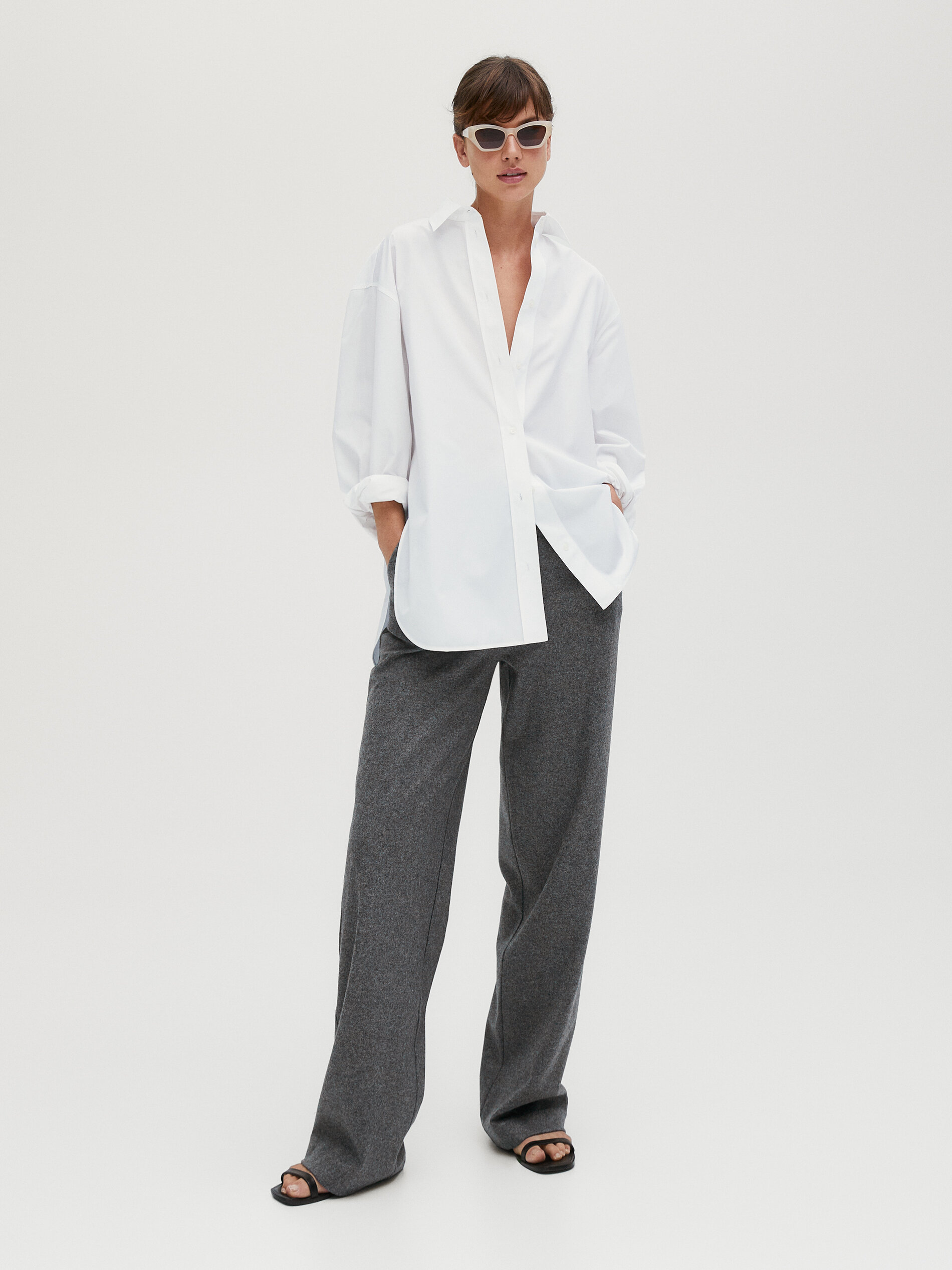 Knit wool trousers - Massimo Dutti Algérie