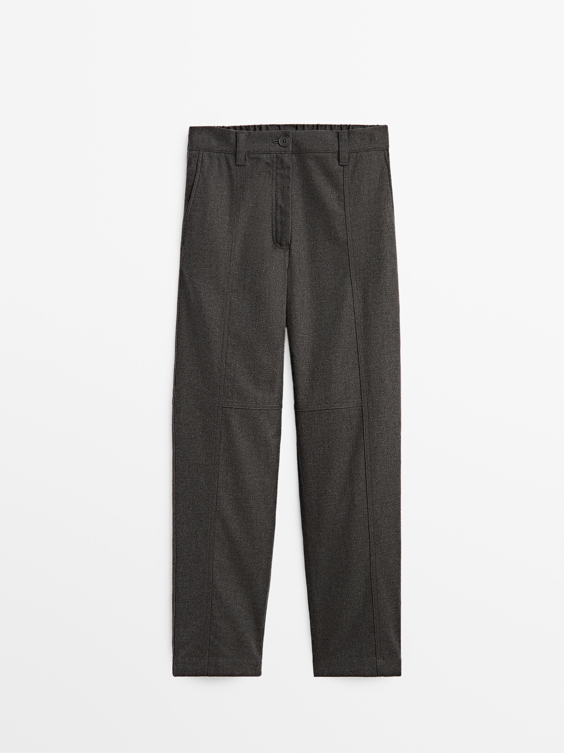 Pantalón jogger gris algodón - Massimo Dutti España