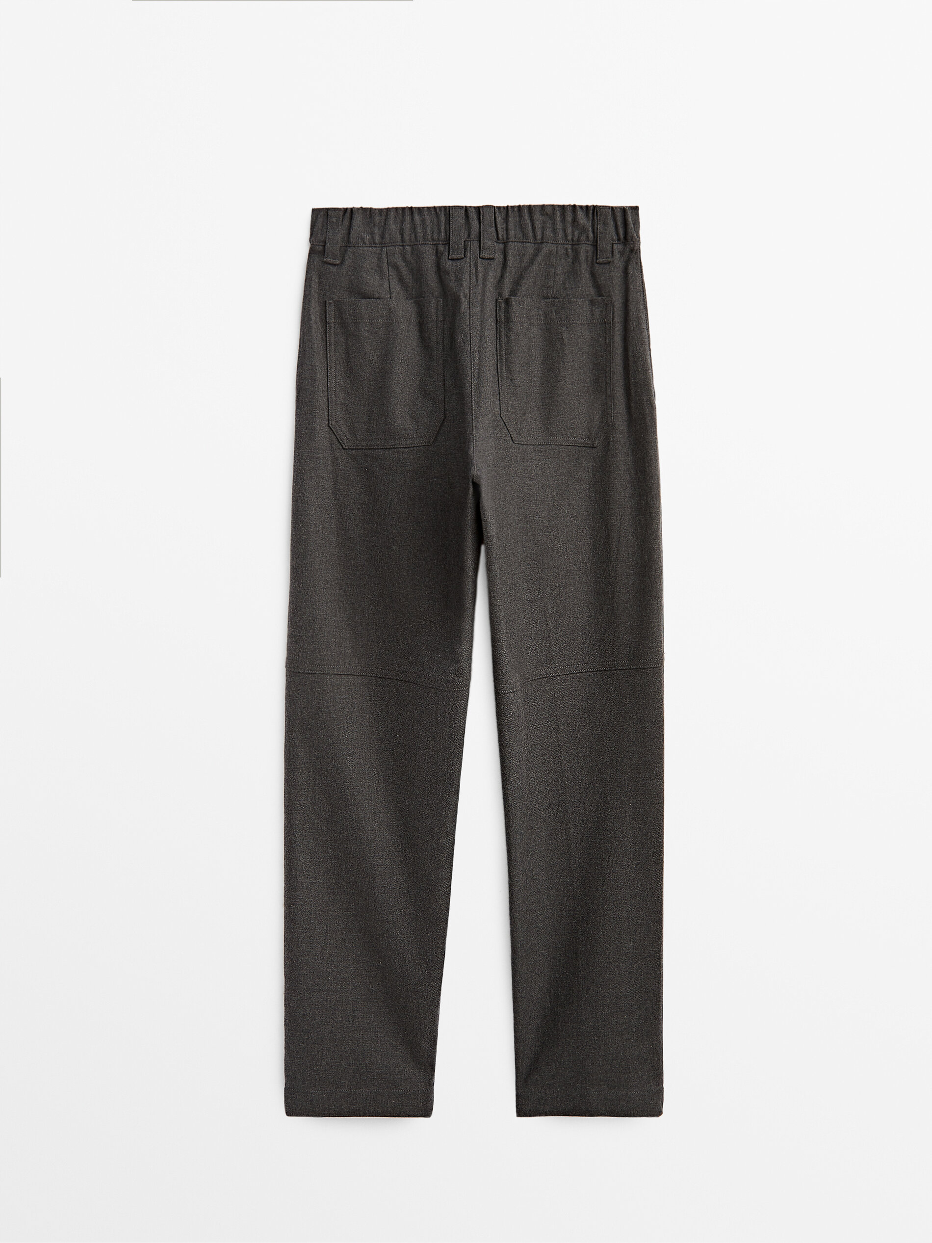 Pantalón jogger gris algodón - Massimo Dutti España