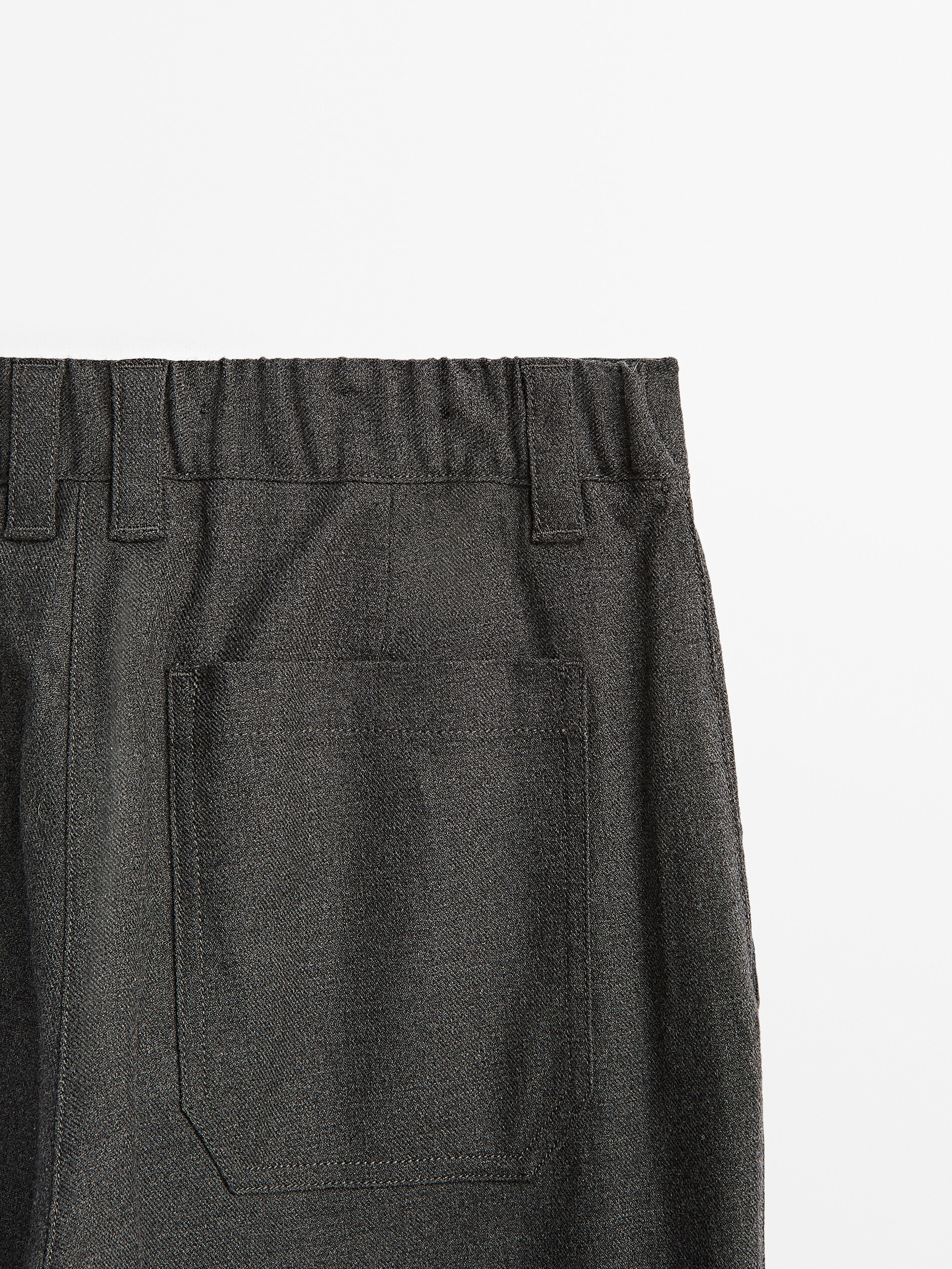 Pantalón jogger gris algodón - Massimo Dutti España
