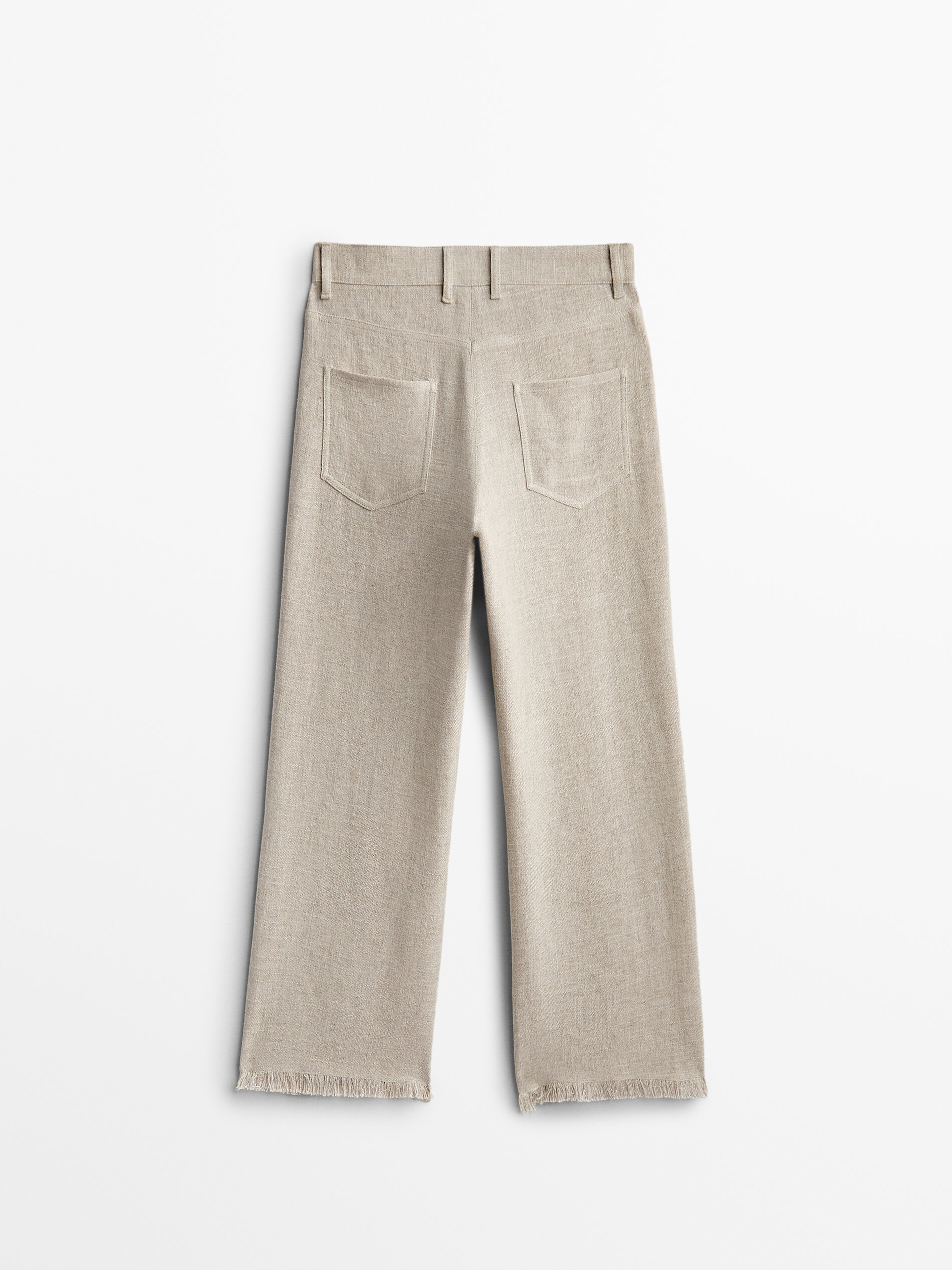 Trousers with frayed hem - Massimo 