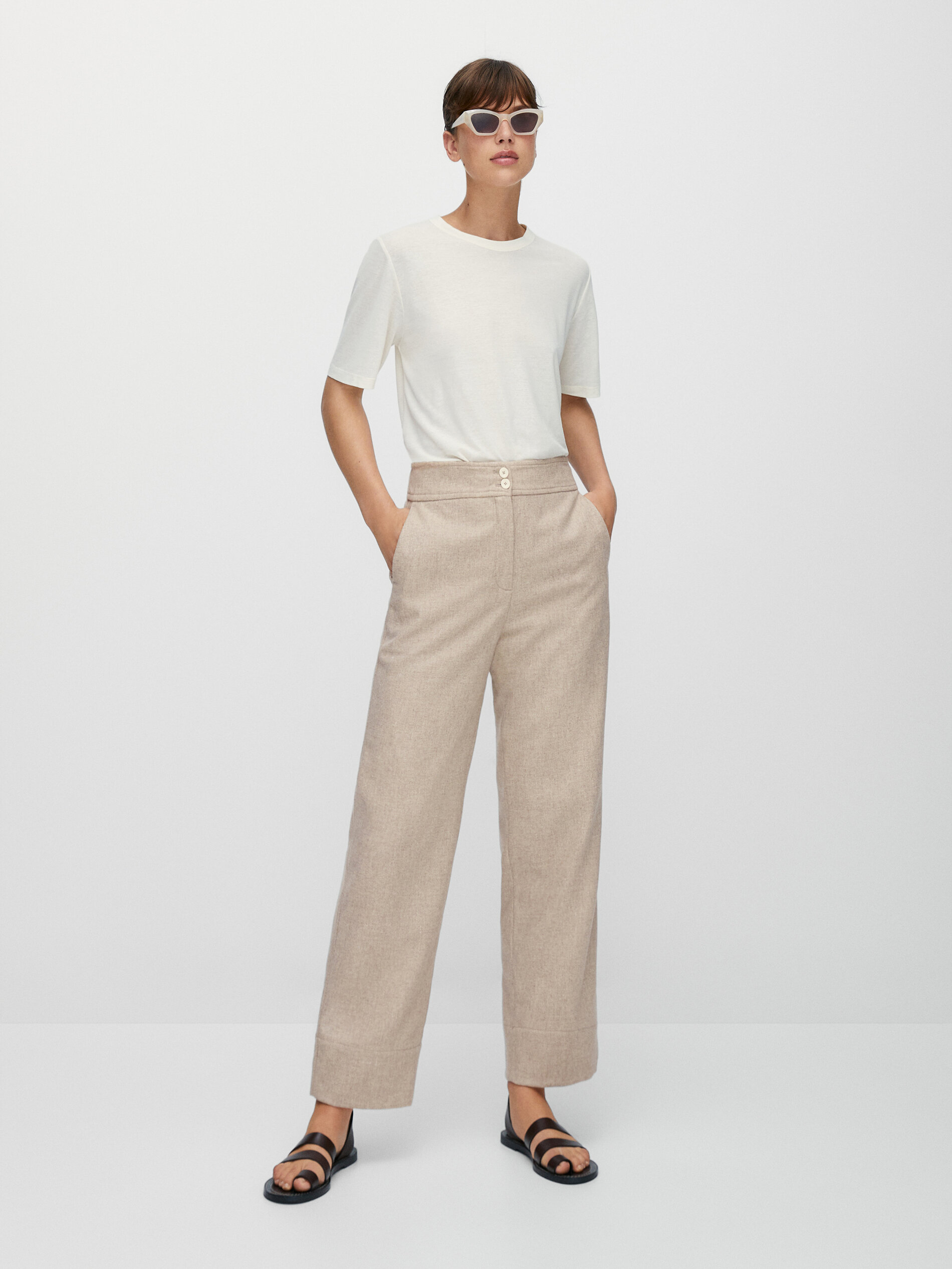 null´s Two-button wool trousers Massimo Dutti United States of America