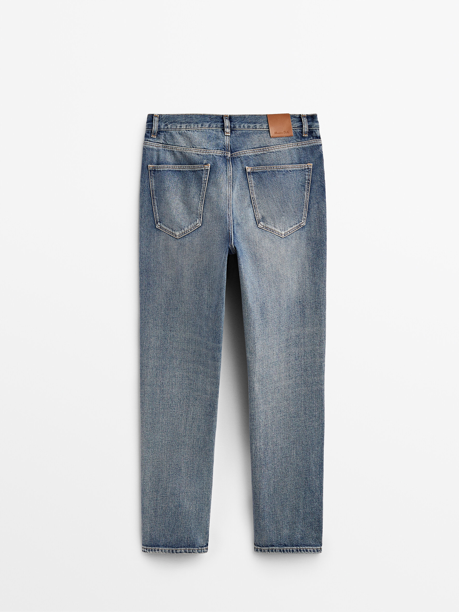 Jeans a vita alta vintage wash - Massimo Dutti Italia