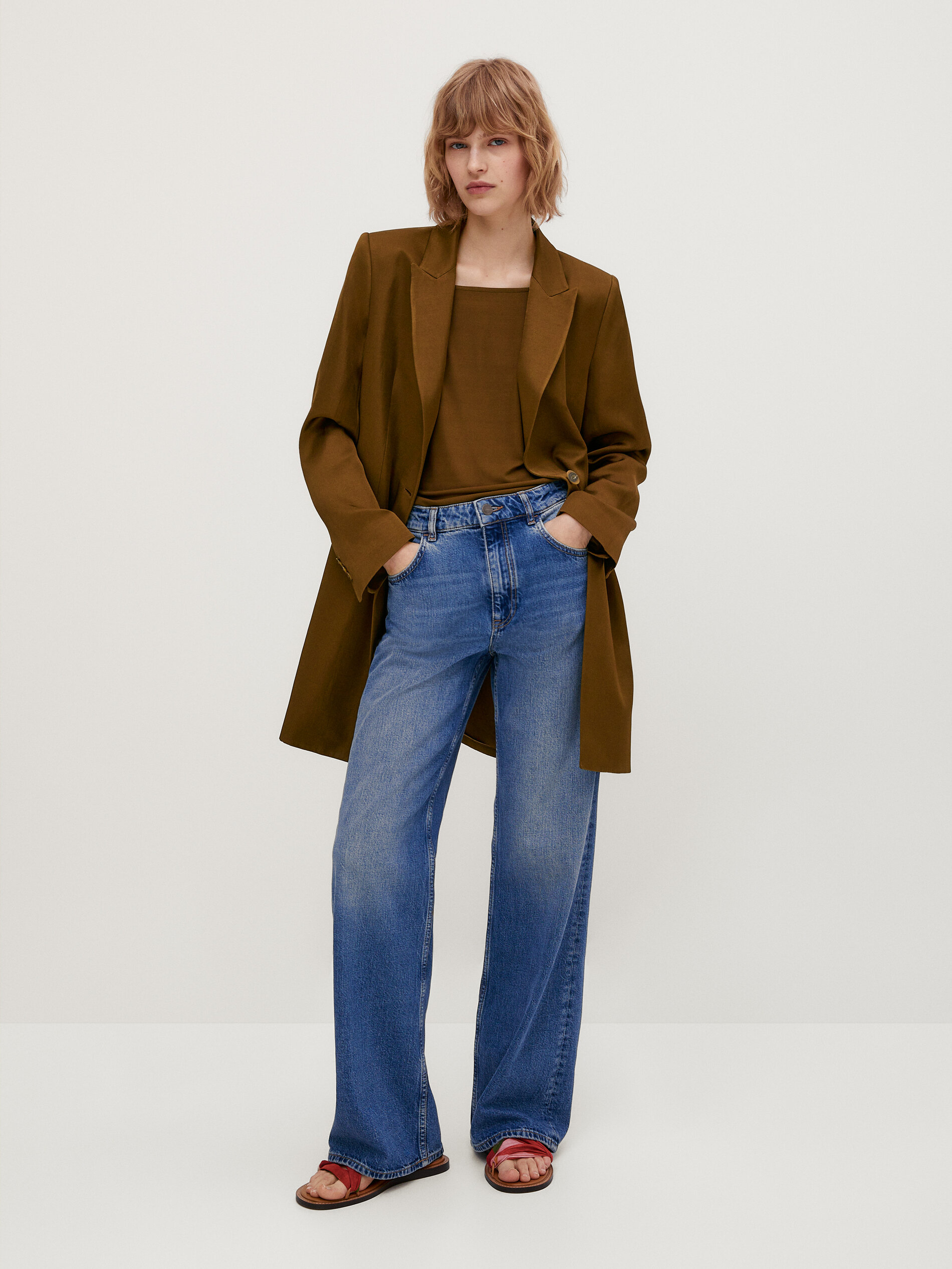 Relaxed fit high-waist jeans - Massimo Dutti United States of America