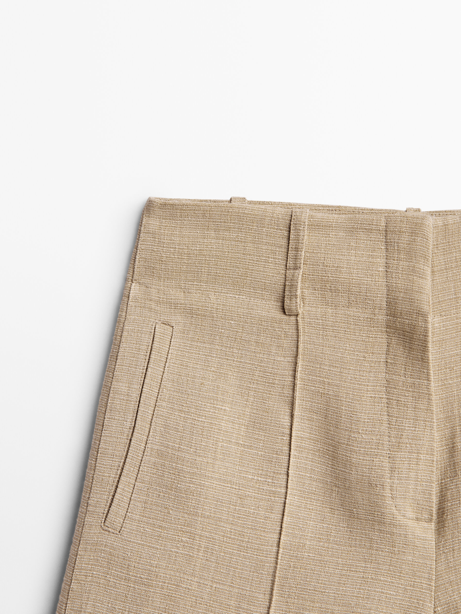 Linen and silk Bermuda shorts - Limited Edition - Massimo Dutti Malta