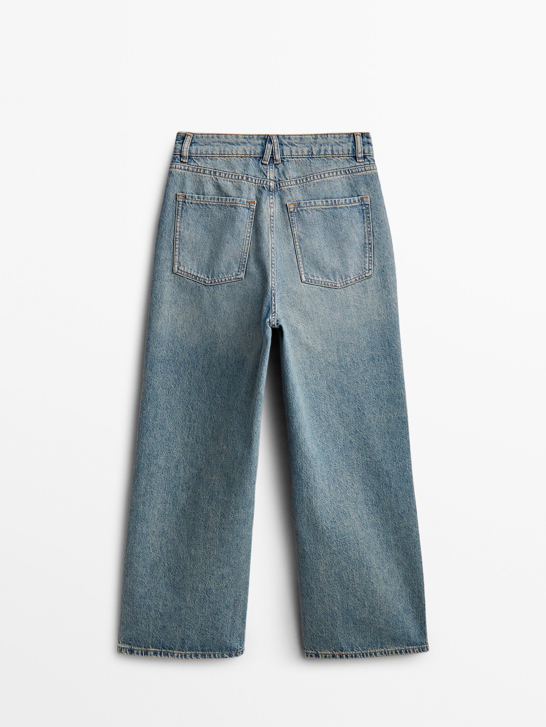 Cropped wide-leg jeans - Massimo Dutti Slovenia