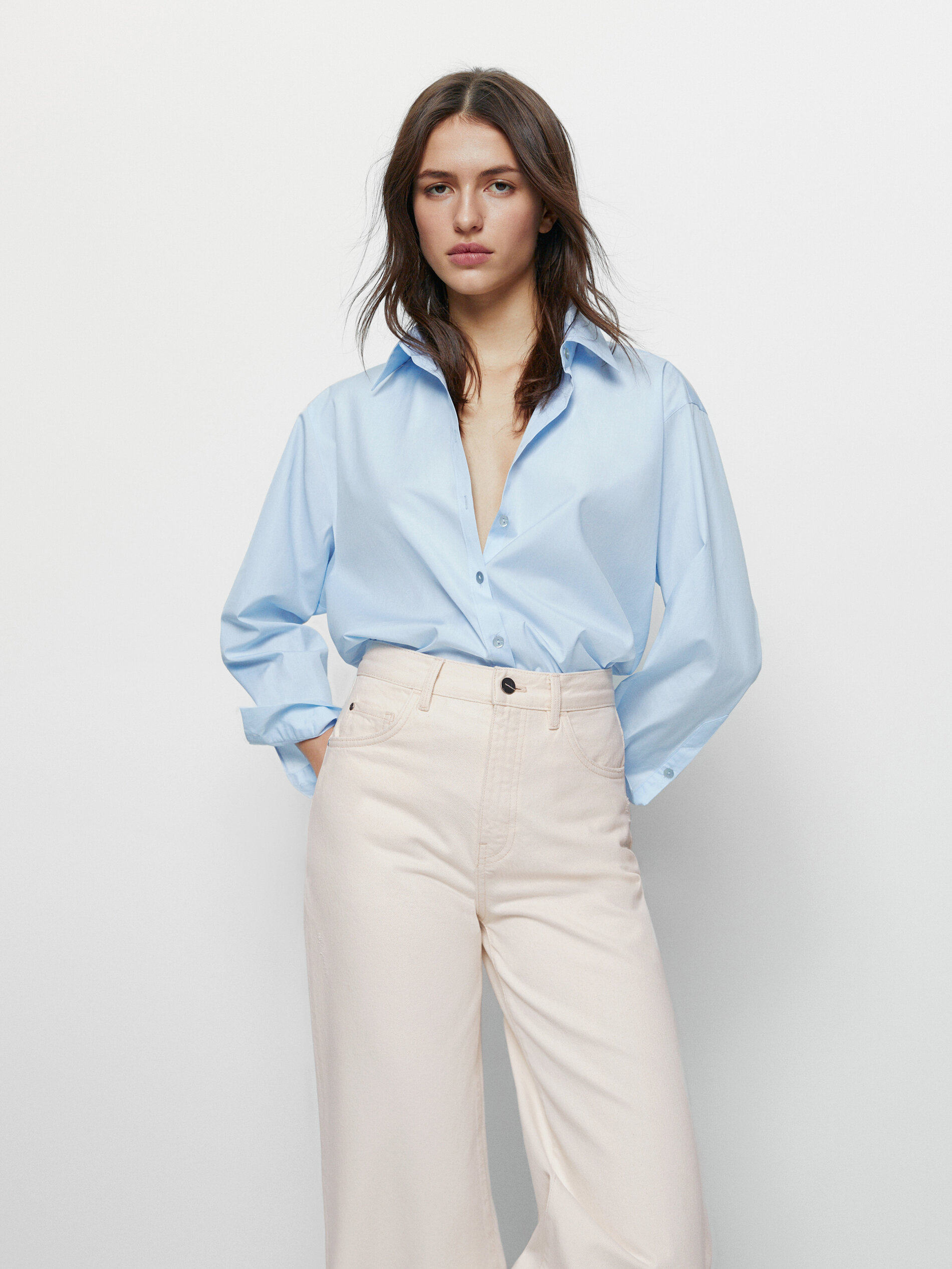 High-waist wide-leg jeans - Massimo 