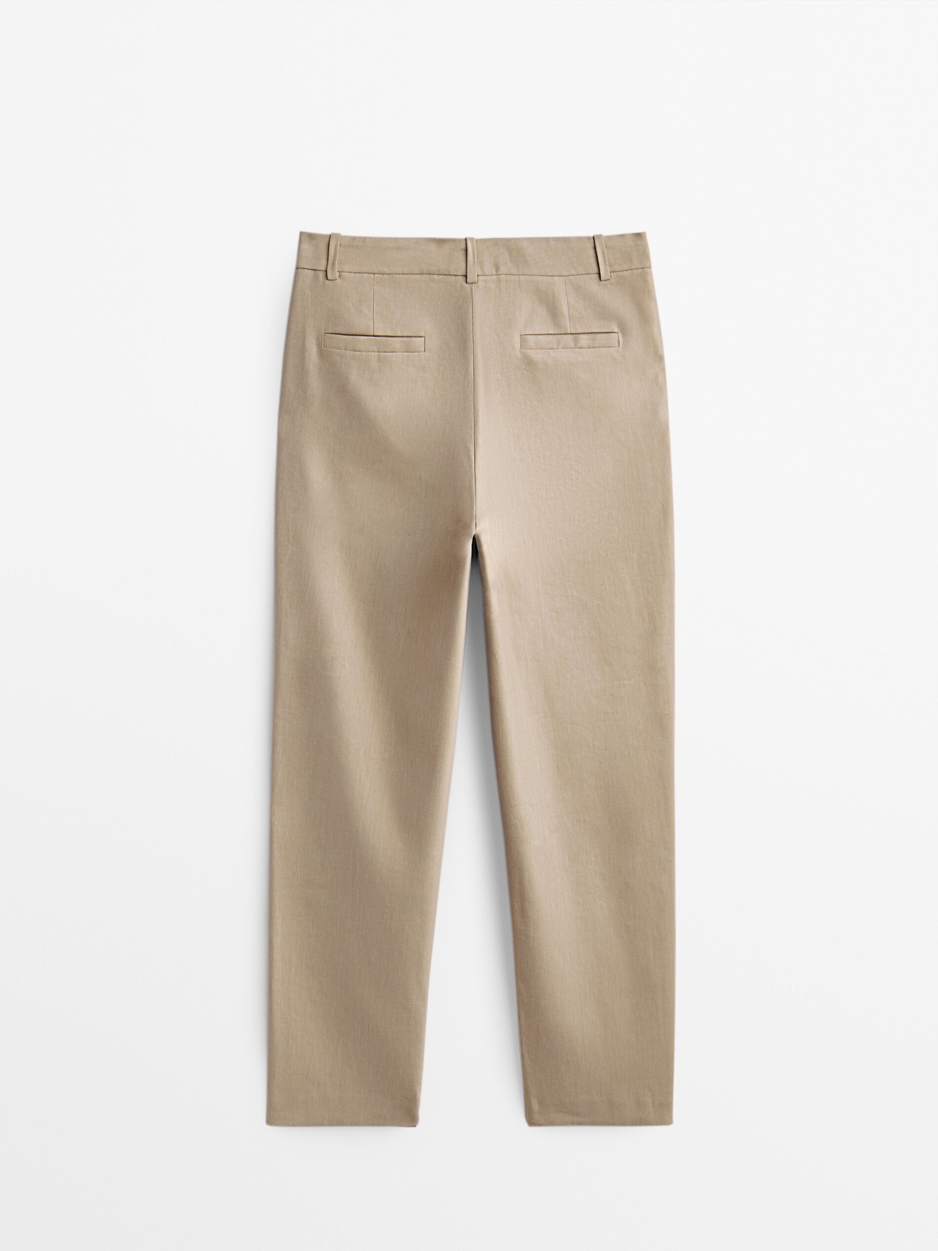 Pantaloni straight fit in lino - Massimo Dutti Italia
