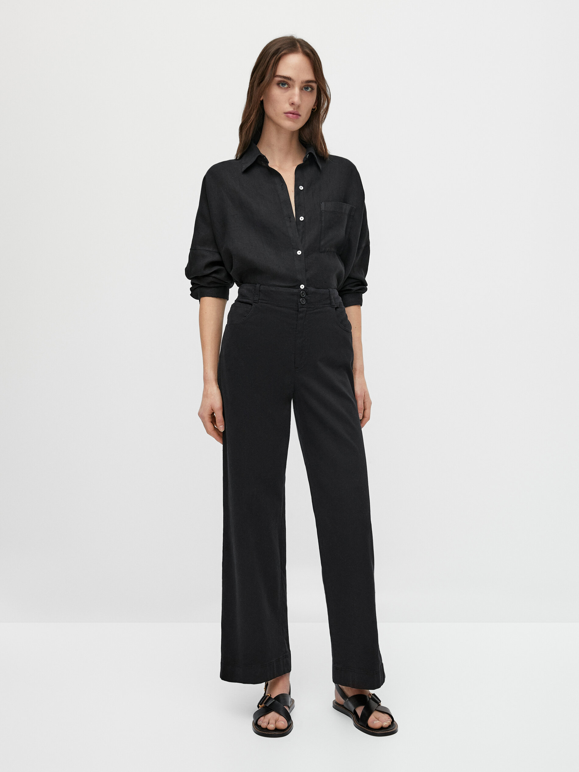 Pantalones casual para mujer - Massimo Dutti España