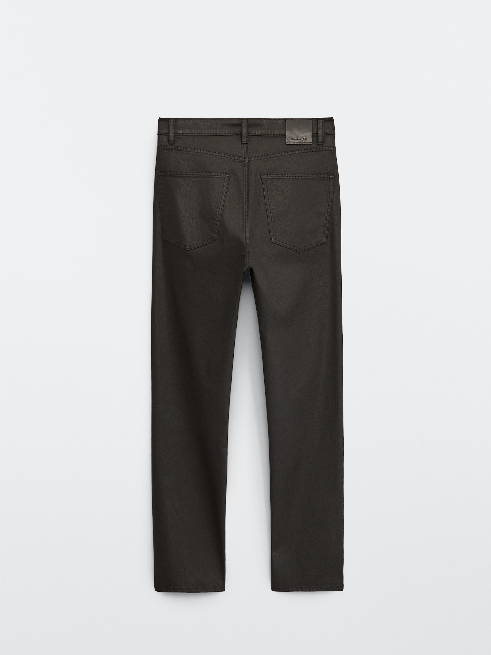 Pantalón coated tiro alto - Massimo Dutti España