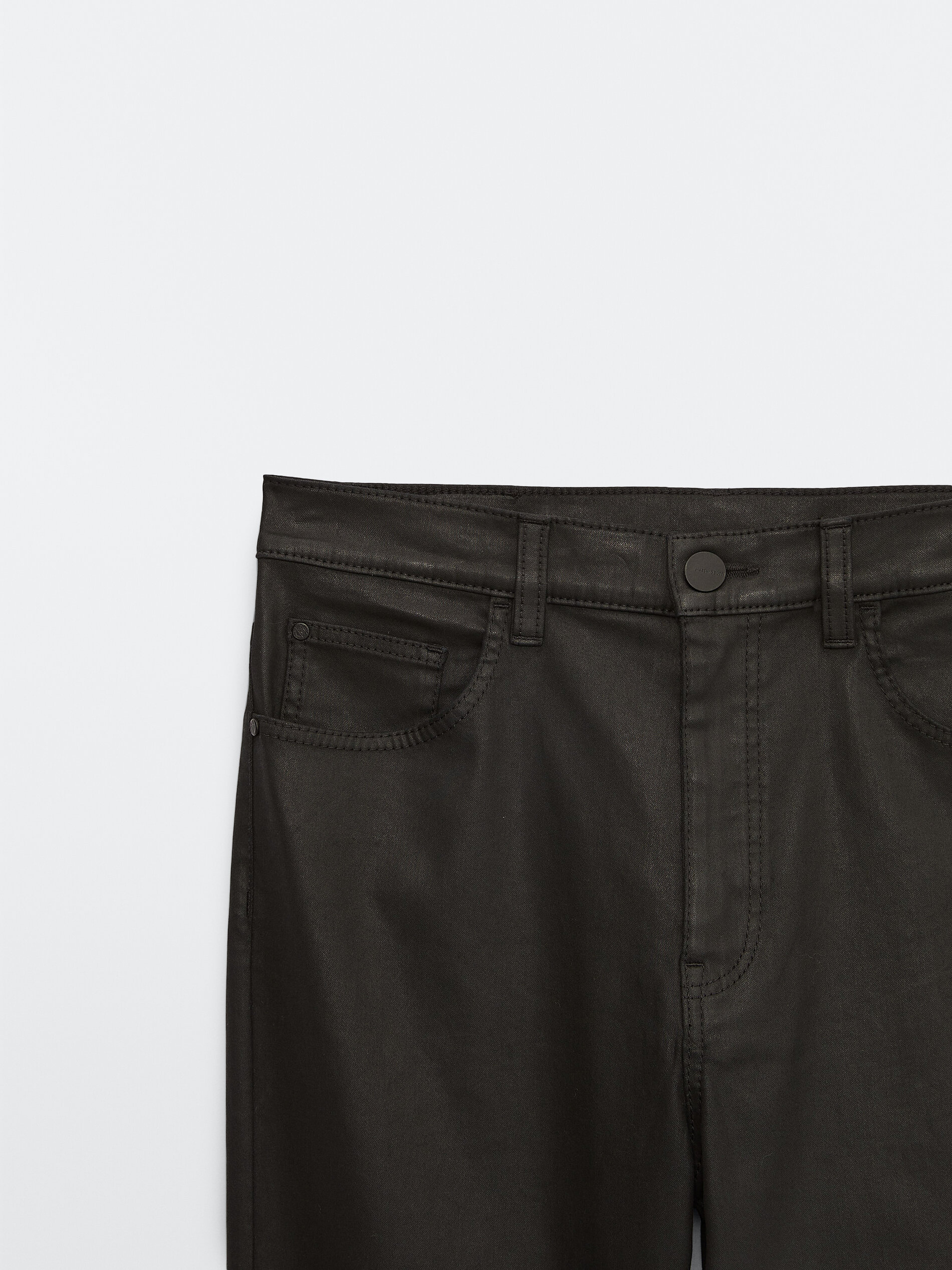 Pantalón coated tiro alto - Massimo Dutti España