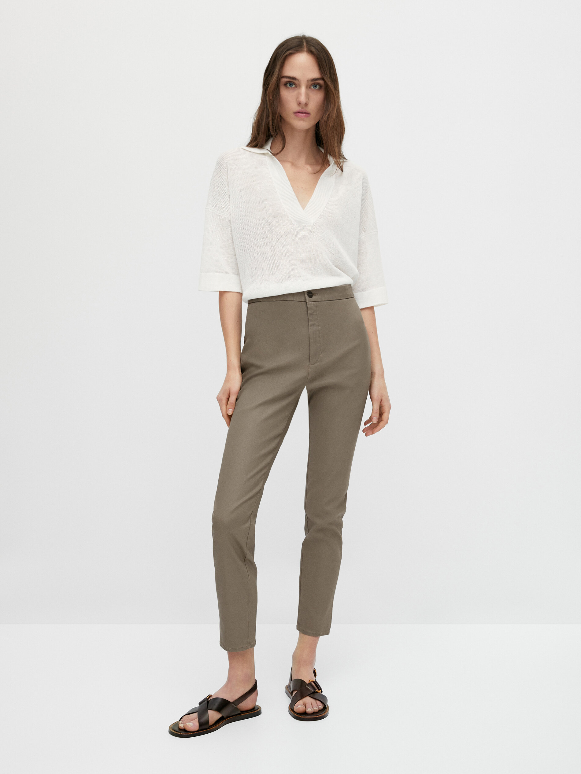 Pantalones casual para mujer - Massimo Dutti España
