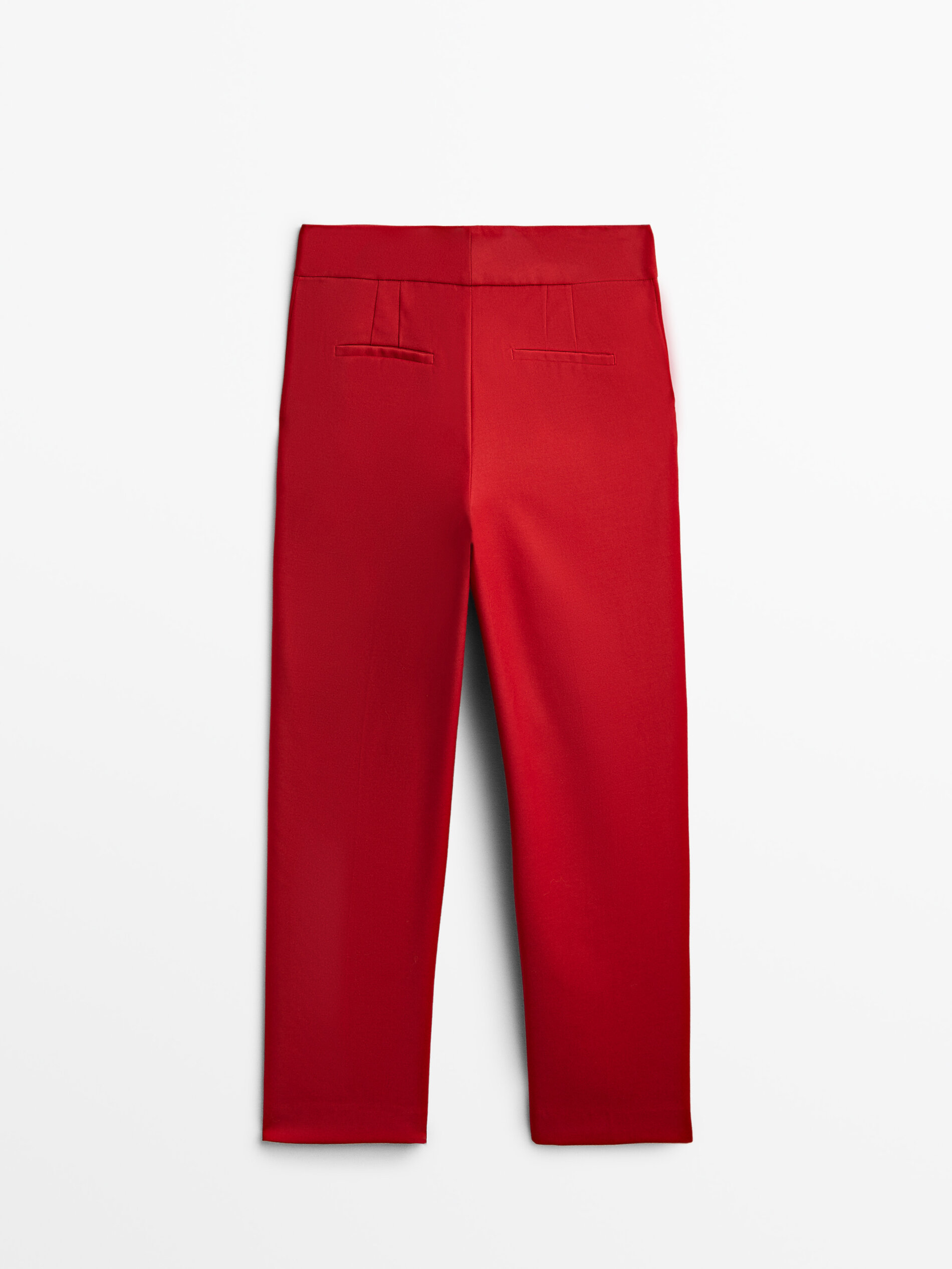 Pantalón traje rojo lana - Massimo Dutti México