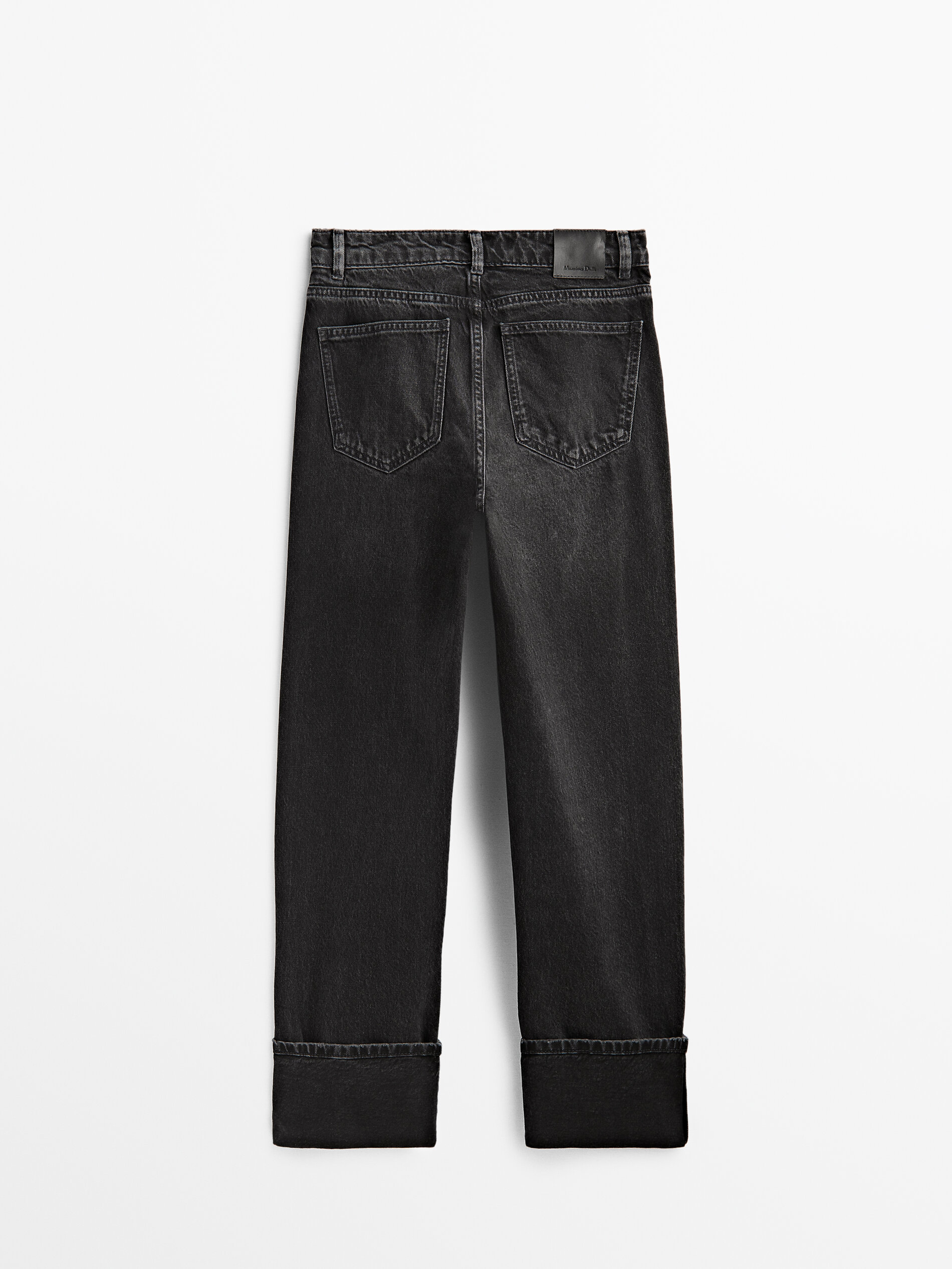 Pantalón vaquero tiro alto bajo vuelta - Massimo Dutti España