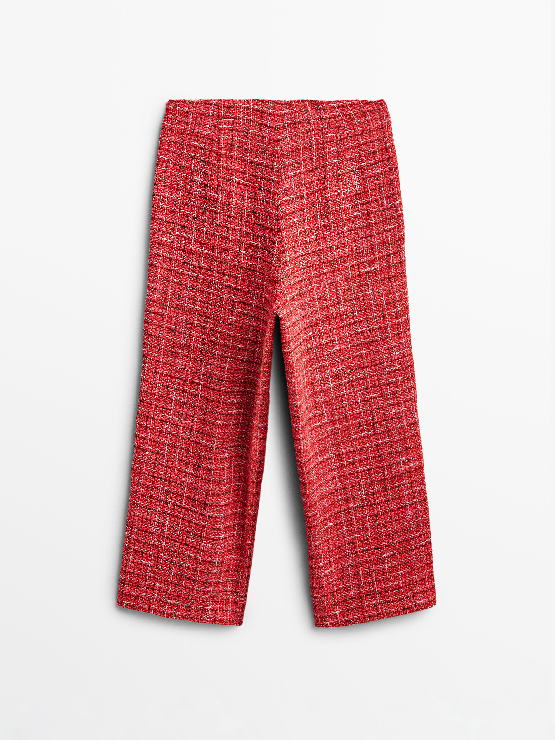 Pantaloni culotte rossi da completo con struttura - Massimo Dutti Italia