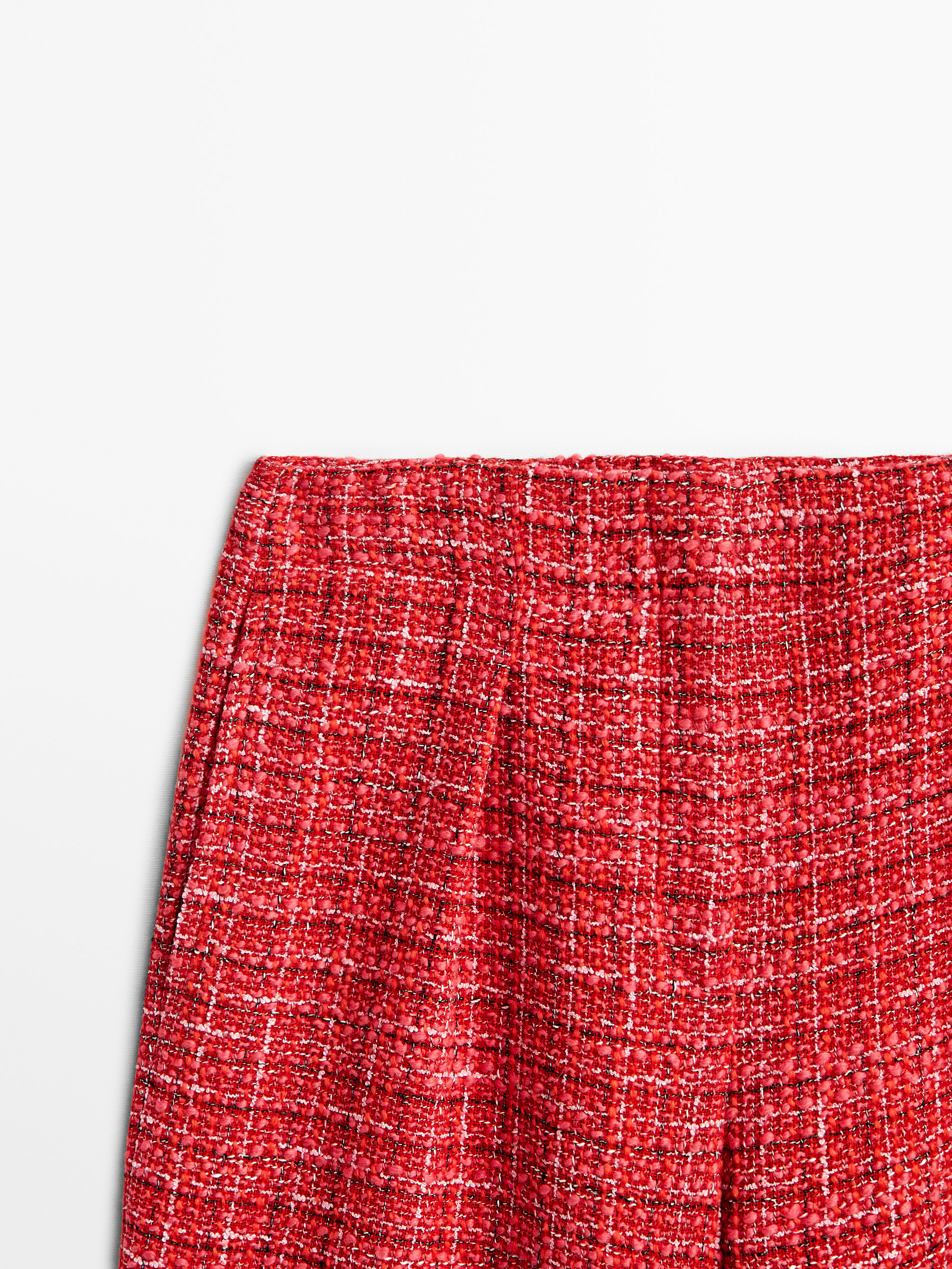 Pantaloni culotte rossi da completo con struttura - Massimo Dutti Italia
