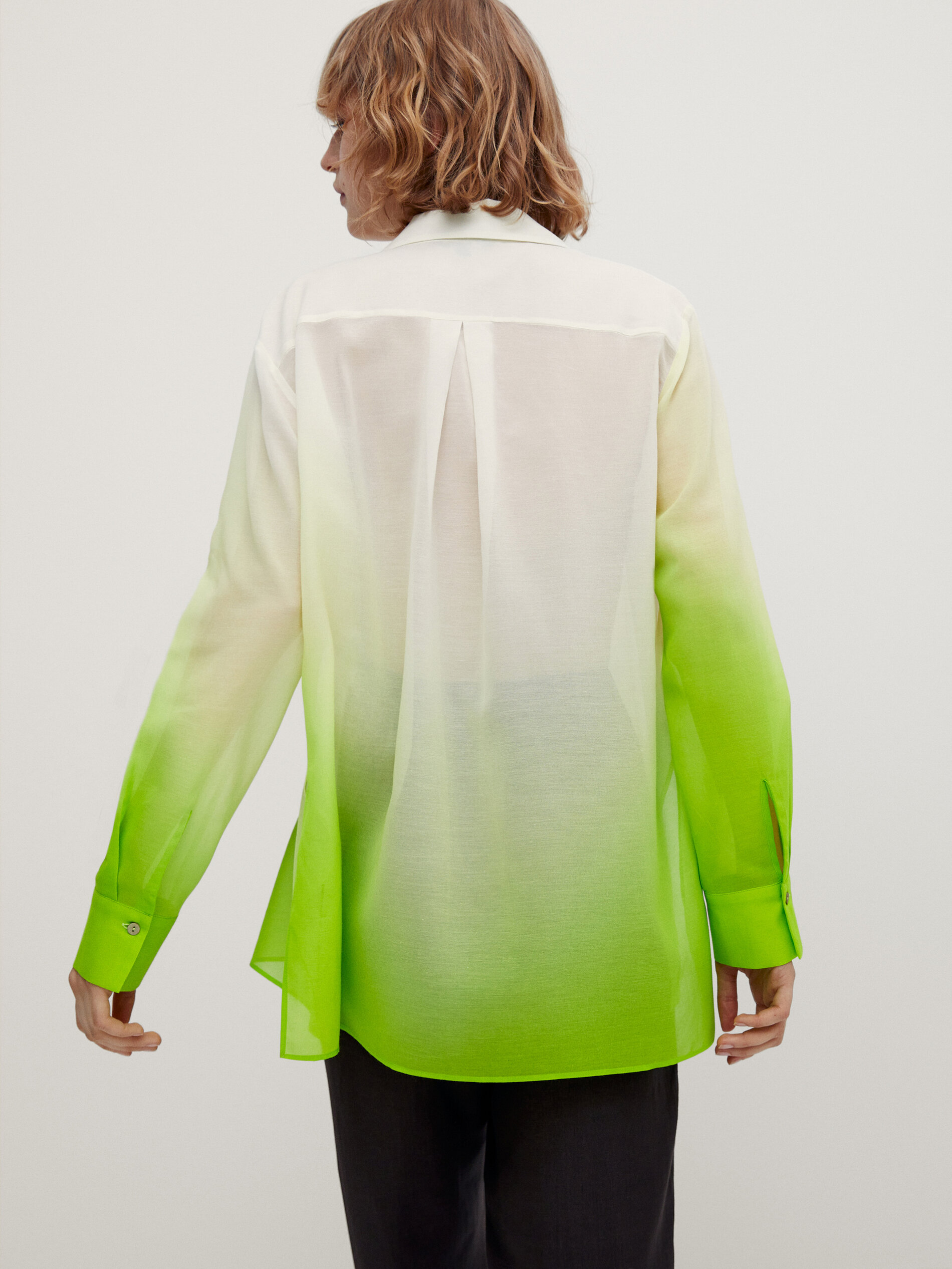 Ombré colour semi-sheer shirt - Massimo 