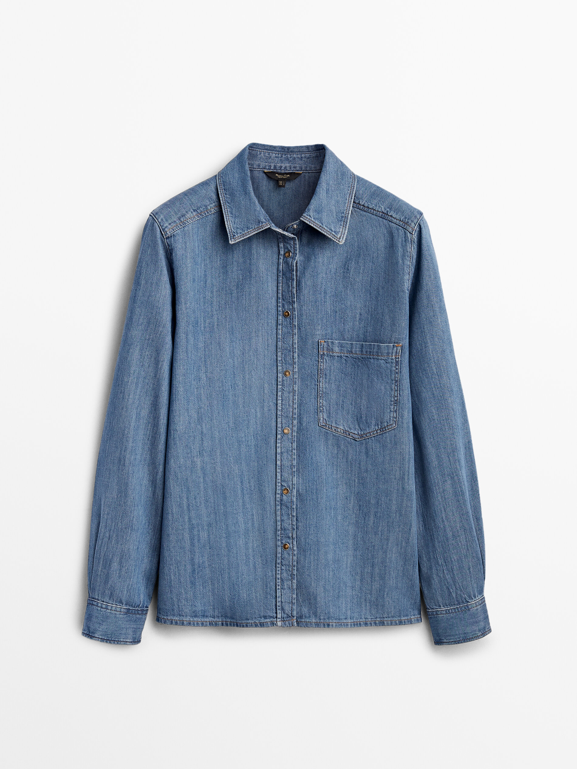 100% cotton denim shirt - Massimo Dutti 