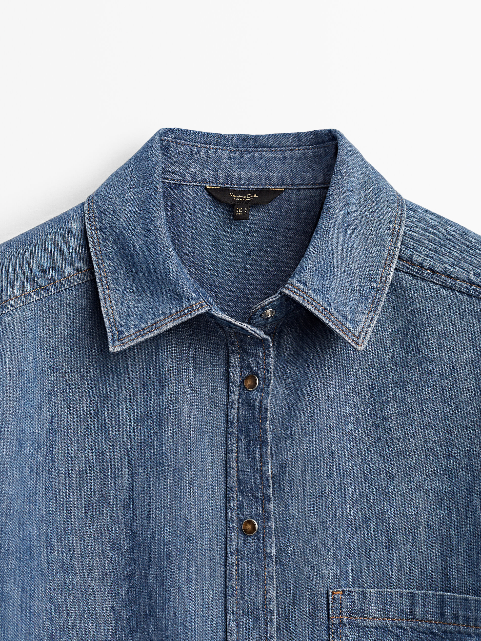 100% cotton denim shirt - Massimo Dutti 